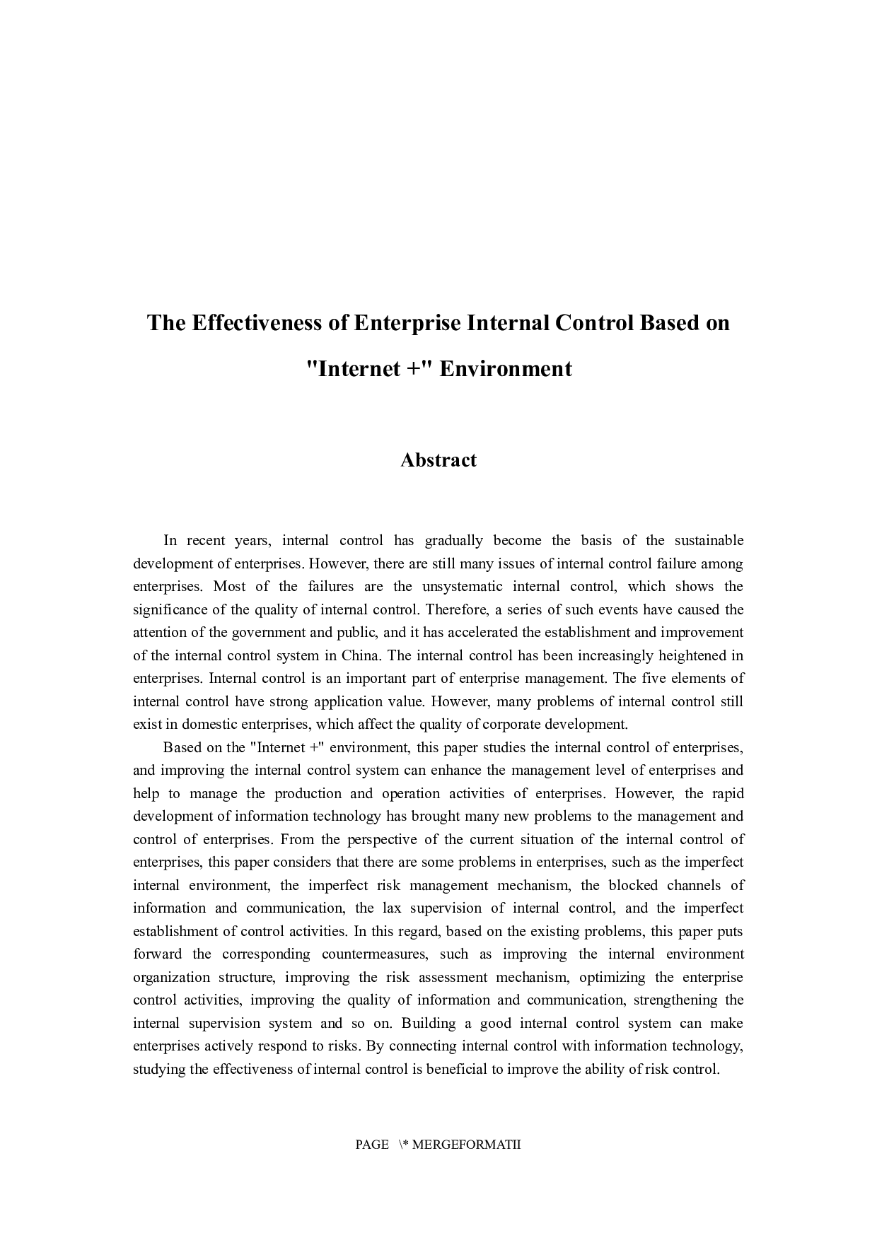 &rdquo;环境下企业内部控制的有效性研究-10703字.docx 第3页