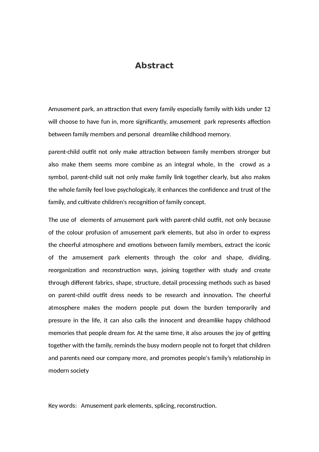 游乐园元素在亲子装设计中的运用-2117字.docx 第2页