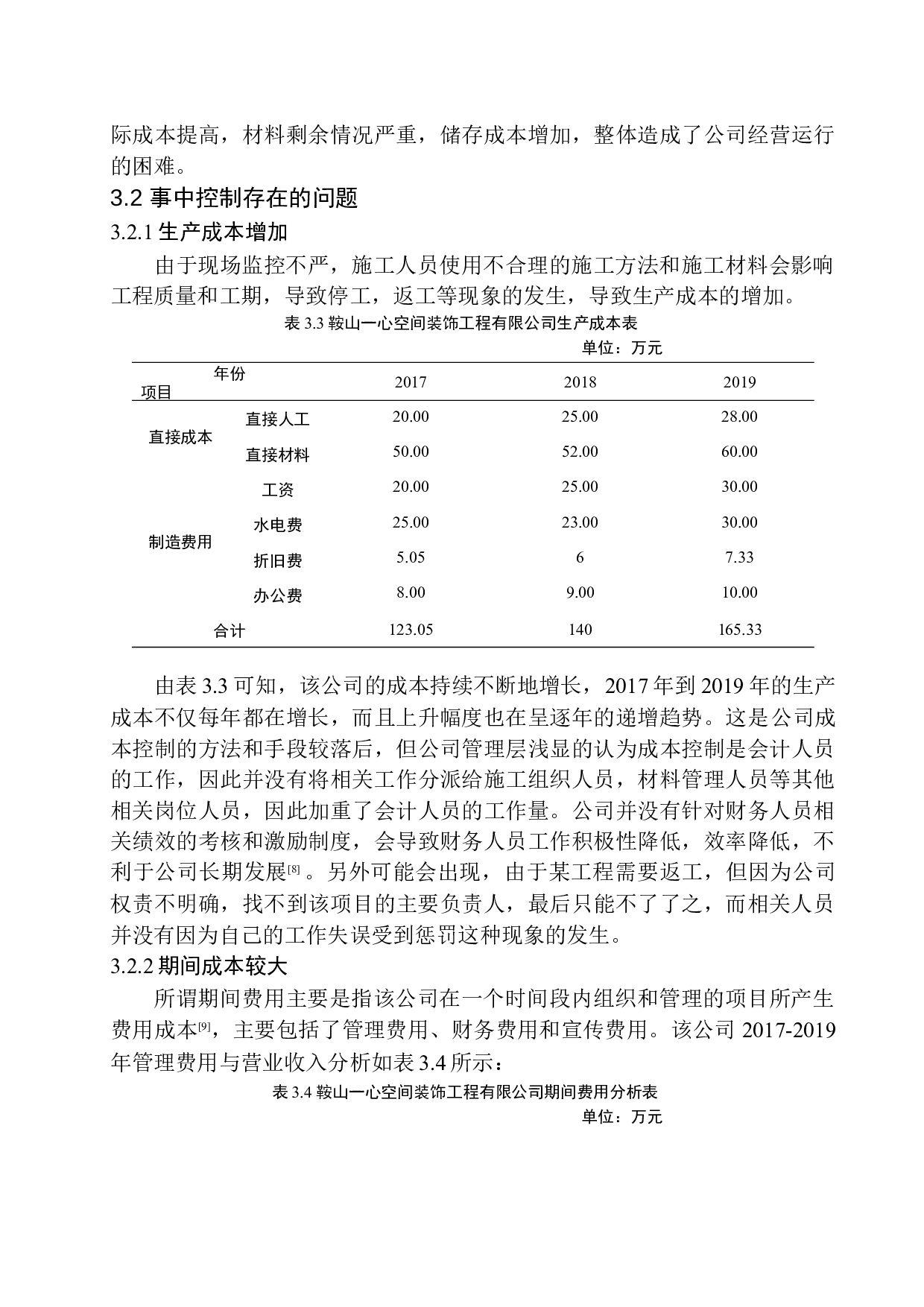 鞍山一心空间装饰工程有限公司成本控制问题研究-11541字.docx 第10页