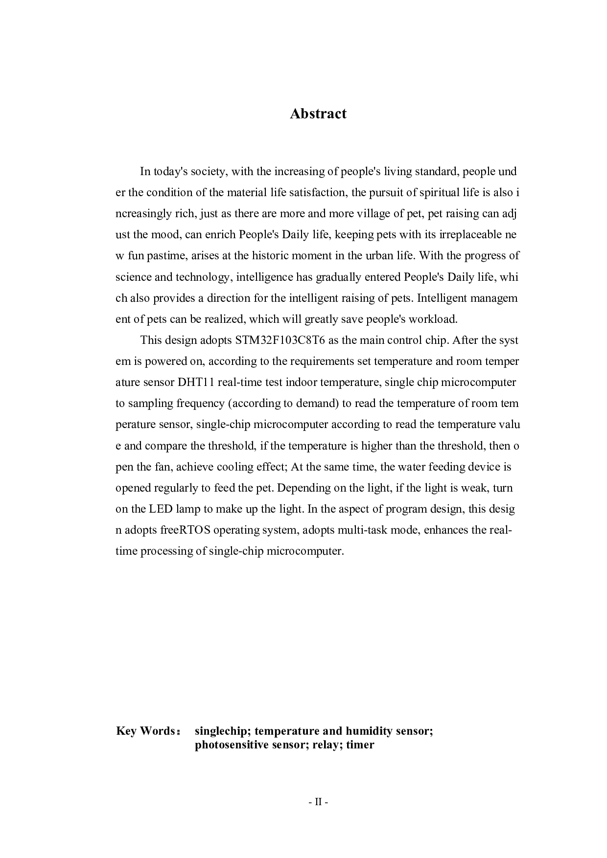 基于单片机的智能宠物监控的设计-11626字.docx 第2页