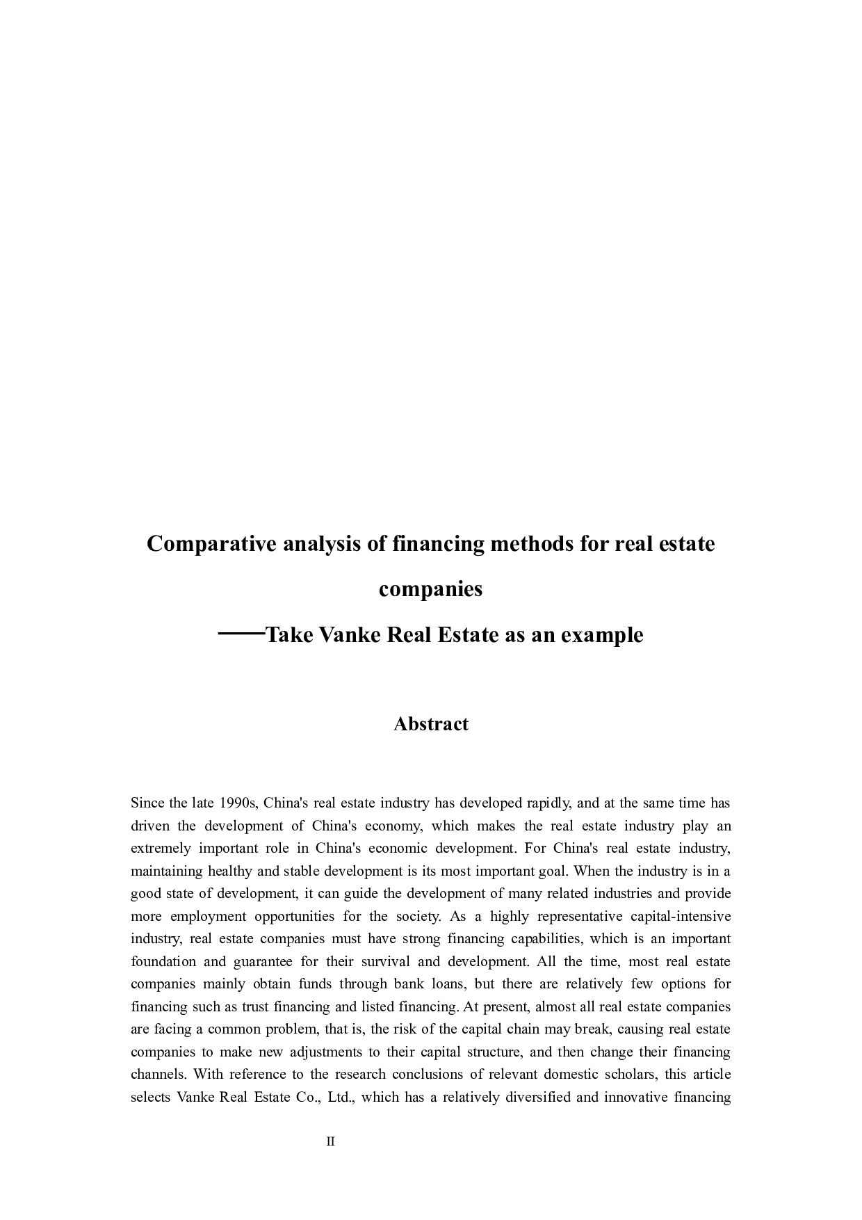 房地产企业融资方式比较分析&mdash;&mdash;以万科地产为例-9705字.docx 第3页