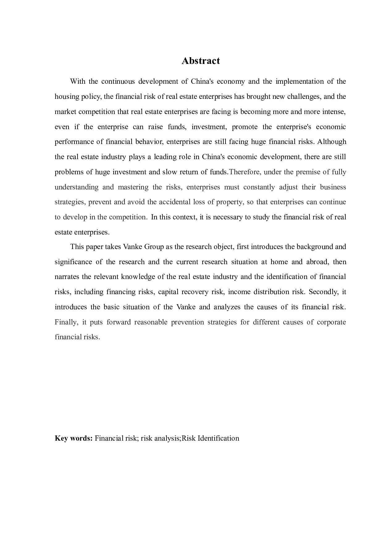 房地产企业财务风险的成因与防范对策-11567字.docx 第2页