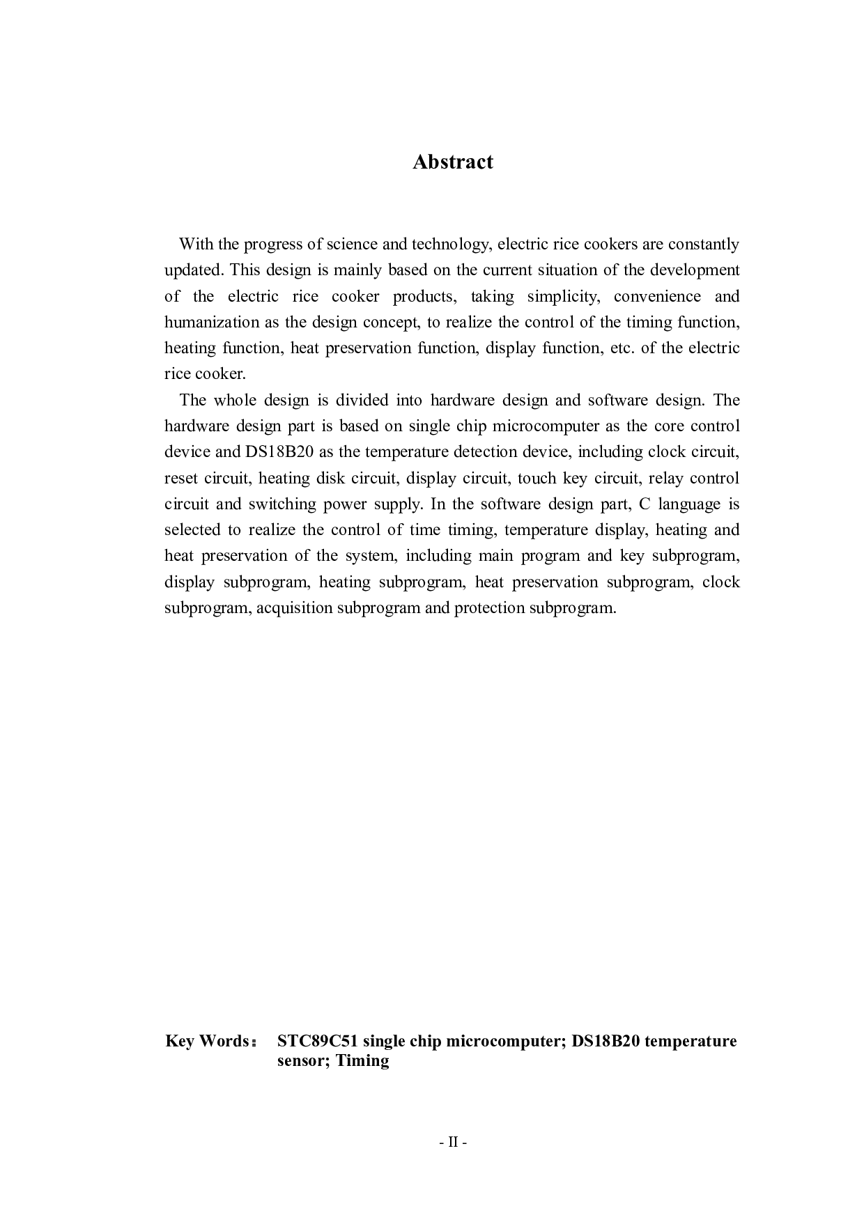 基于单片机的电饭锅控制系统的设计-11042字.docx 第2页