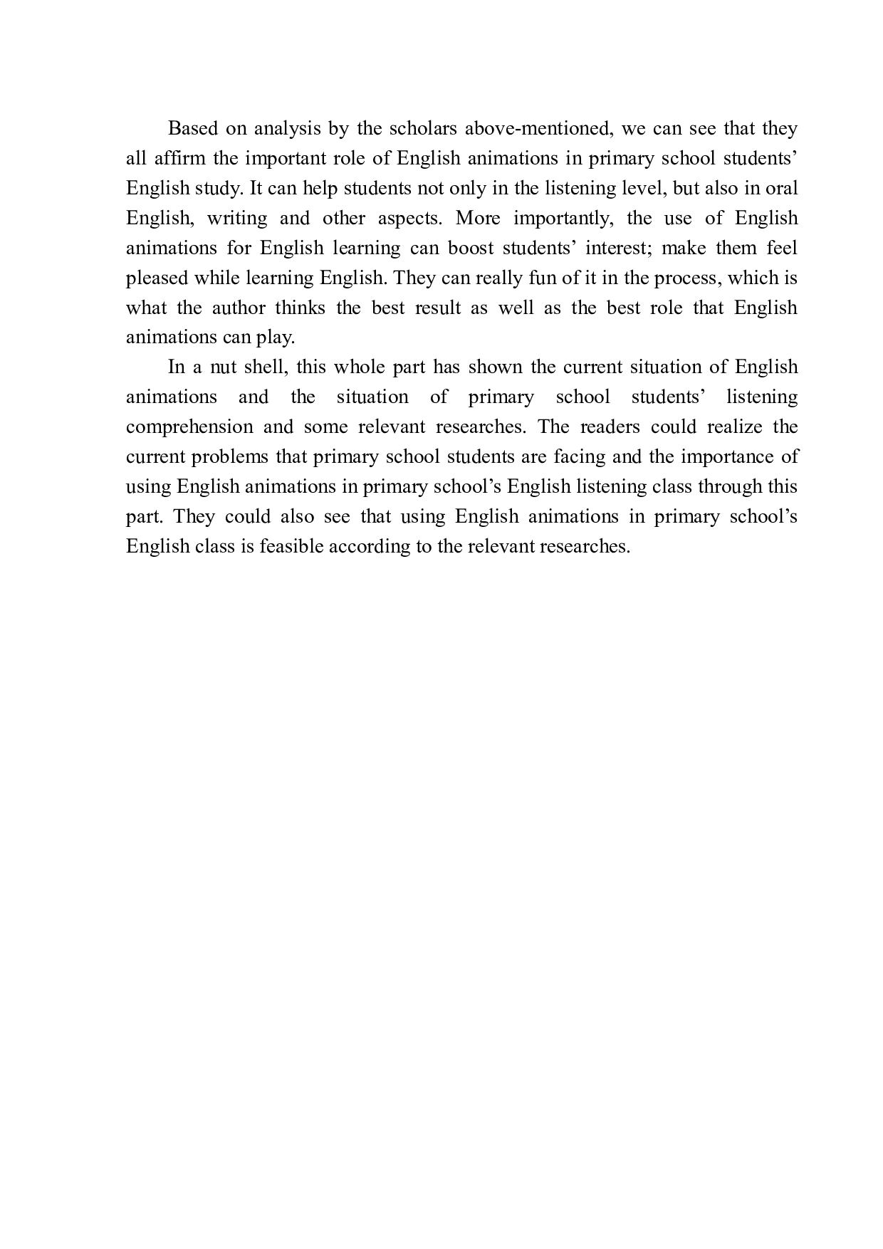 英文原版动画片应用于小学英语听力课堂上的益处分析-11058字.docx 第10页