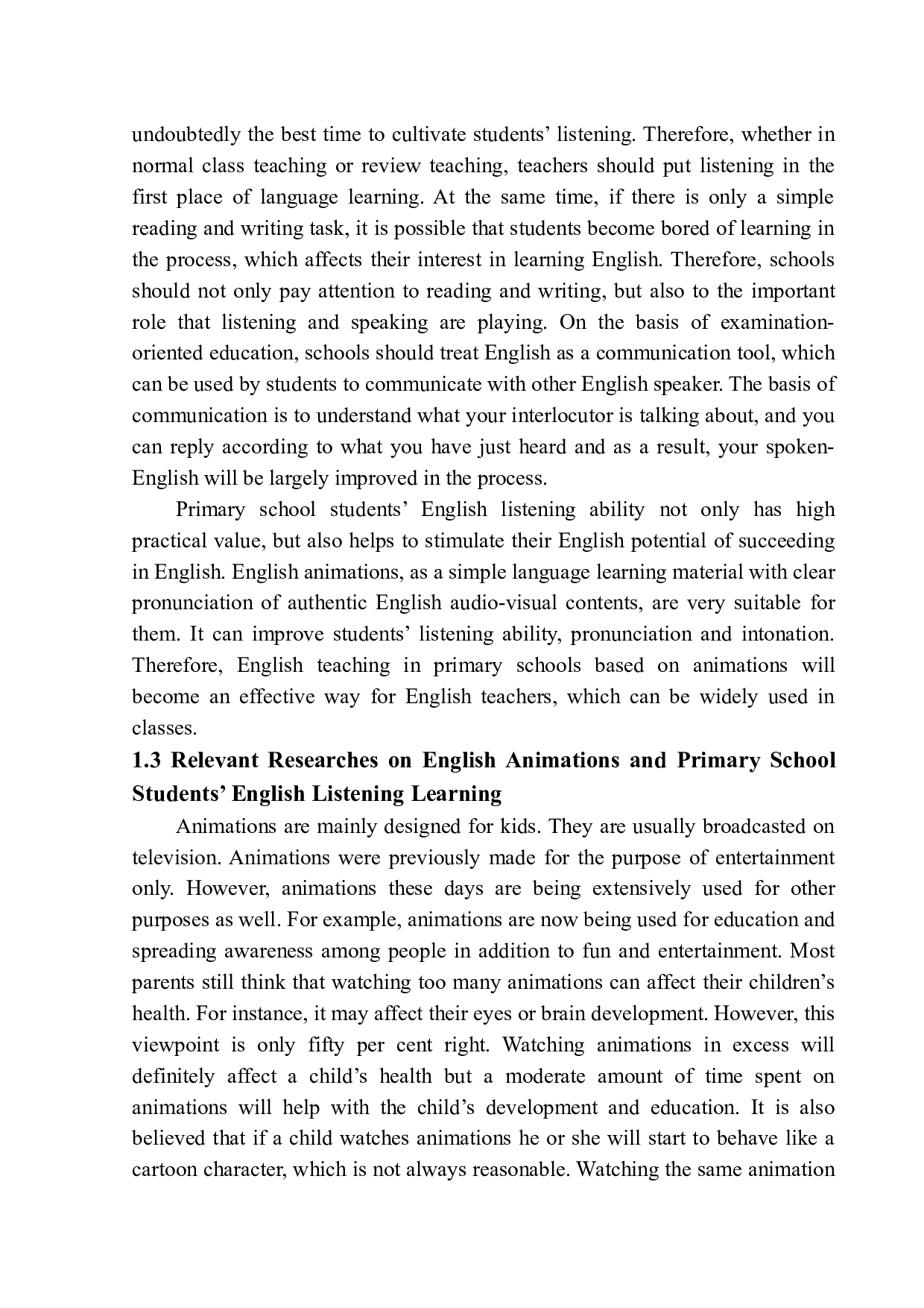 英文原版动画片应用于小学英语听力课堂上的益处分析-11058字.docx 第8页