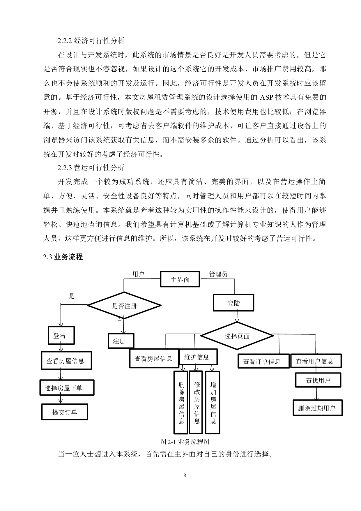 房屋租赁管理系统的设计与实现-8184字.docx 第8页