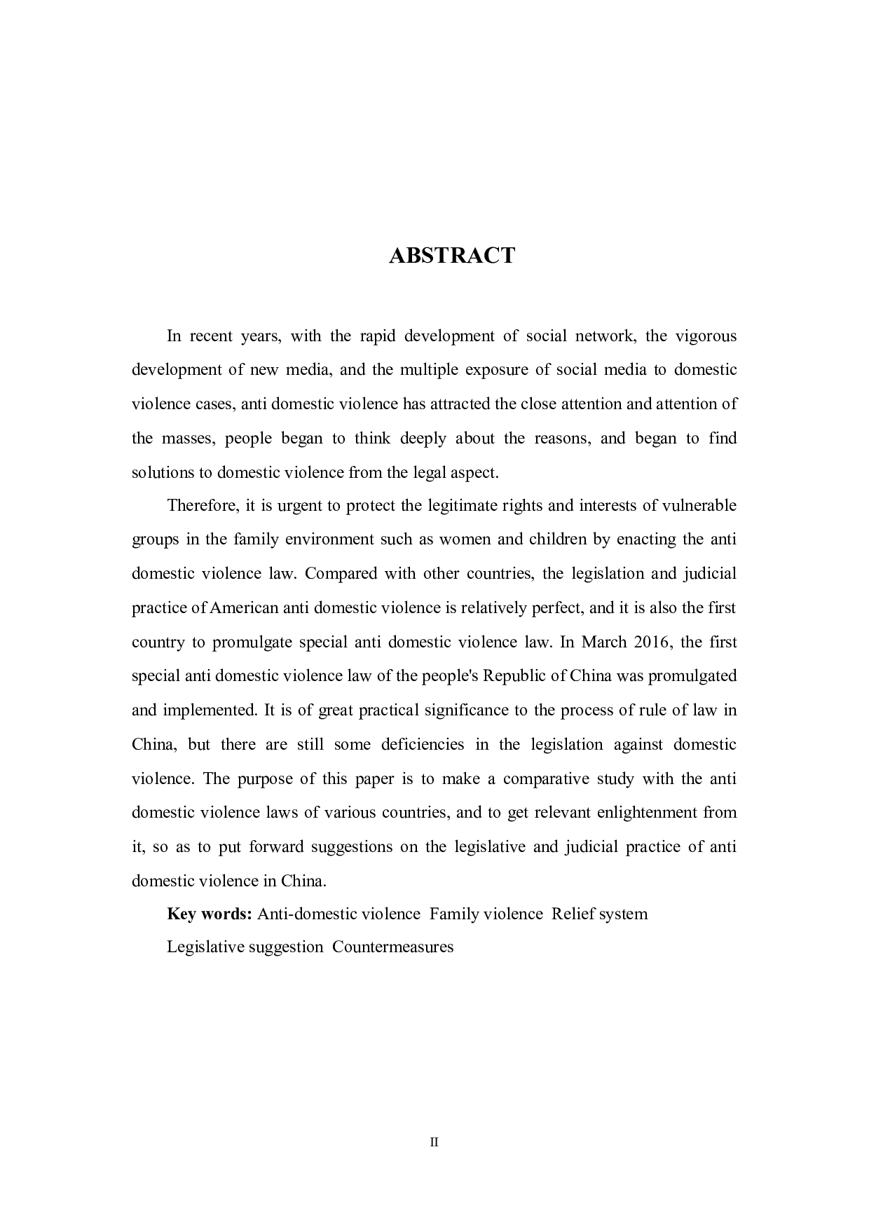 反家庭暴力的比较法研究-9633字.docx 第2页