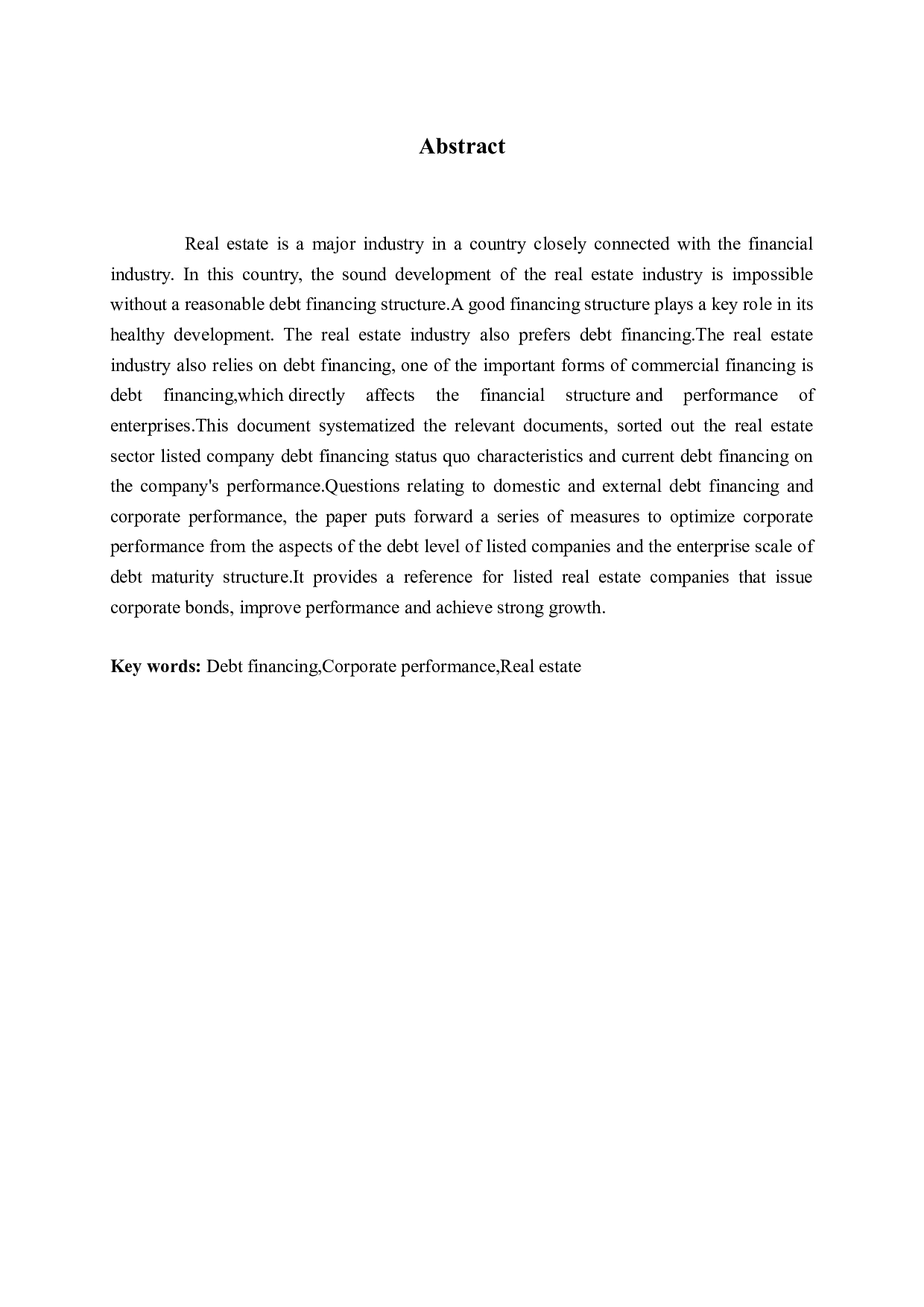 曲艺-房地产上市公司债务融资对公司绩效的影响问题探讨-14365字.docx 第2页