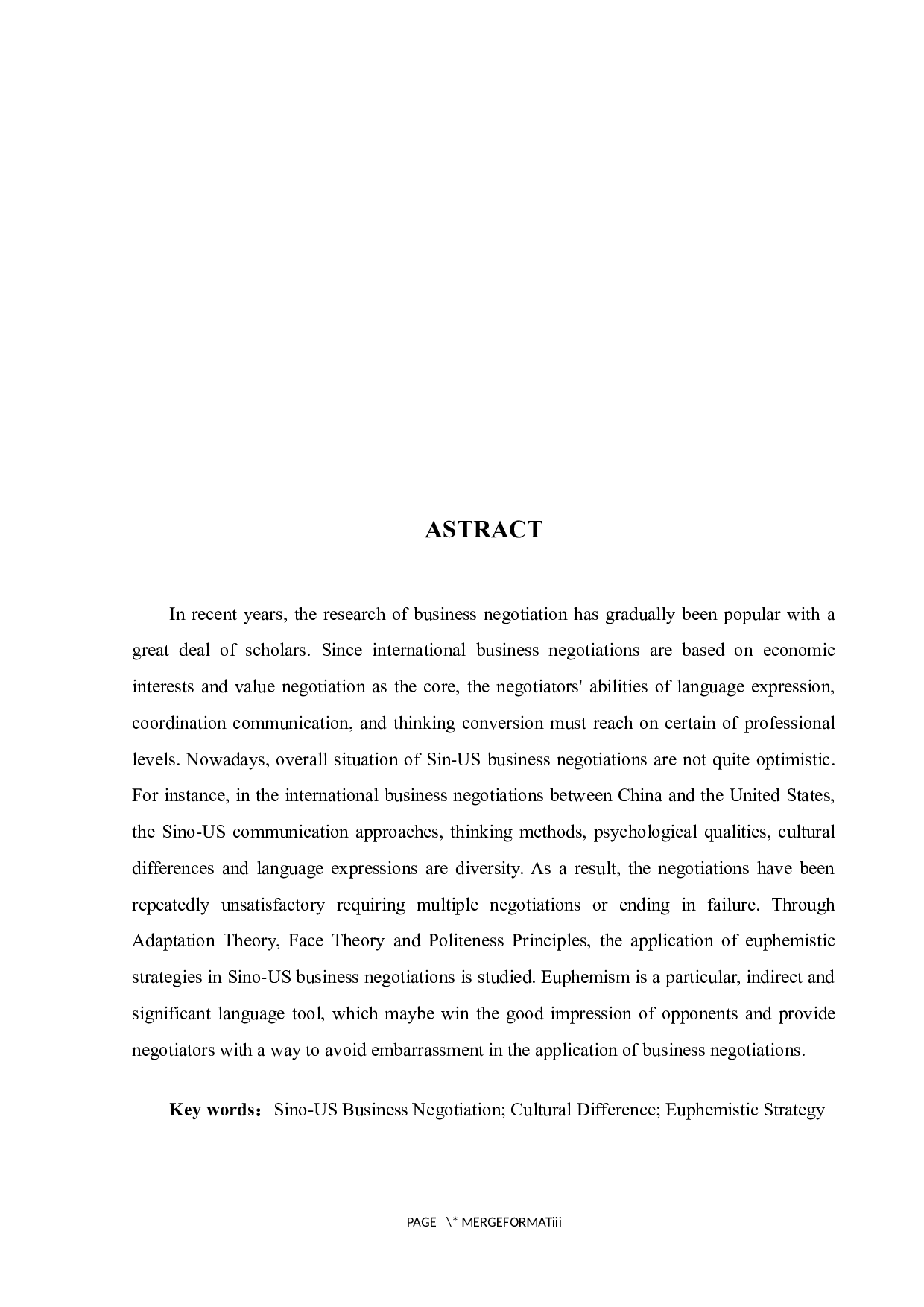 委婉策略在商务谈判中的应用(毕业论文）-5866字.docx 第5页