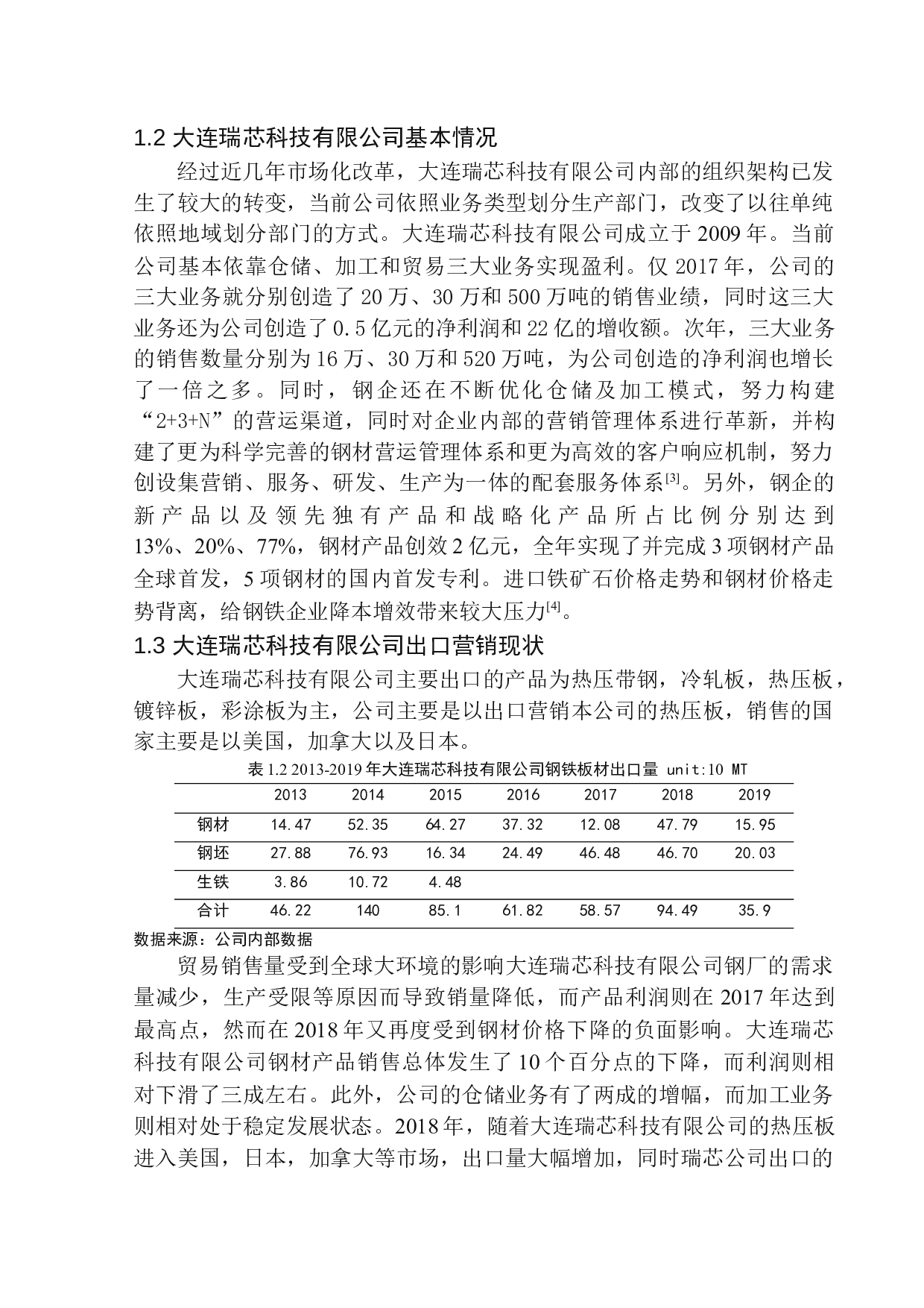 &mdash;张泽华&mdash;大连瑞芯科技有限公司钢材出口营销研究-8613字.docx 第6页