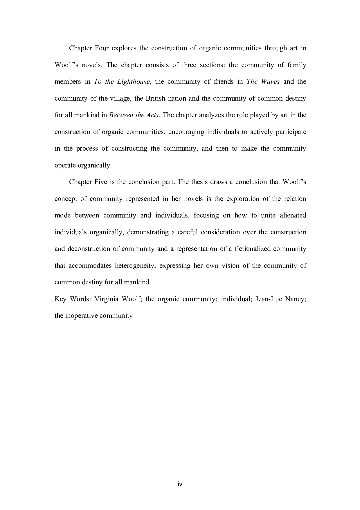 COMMUNITY IN VIRGINIA WOOLF&rsquo;S NOVELS-18564字.pdf 第2页