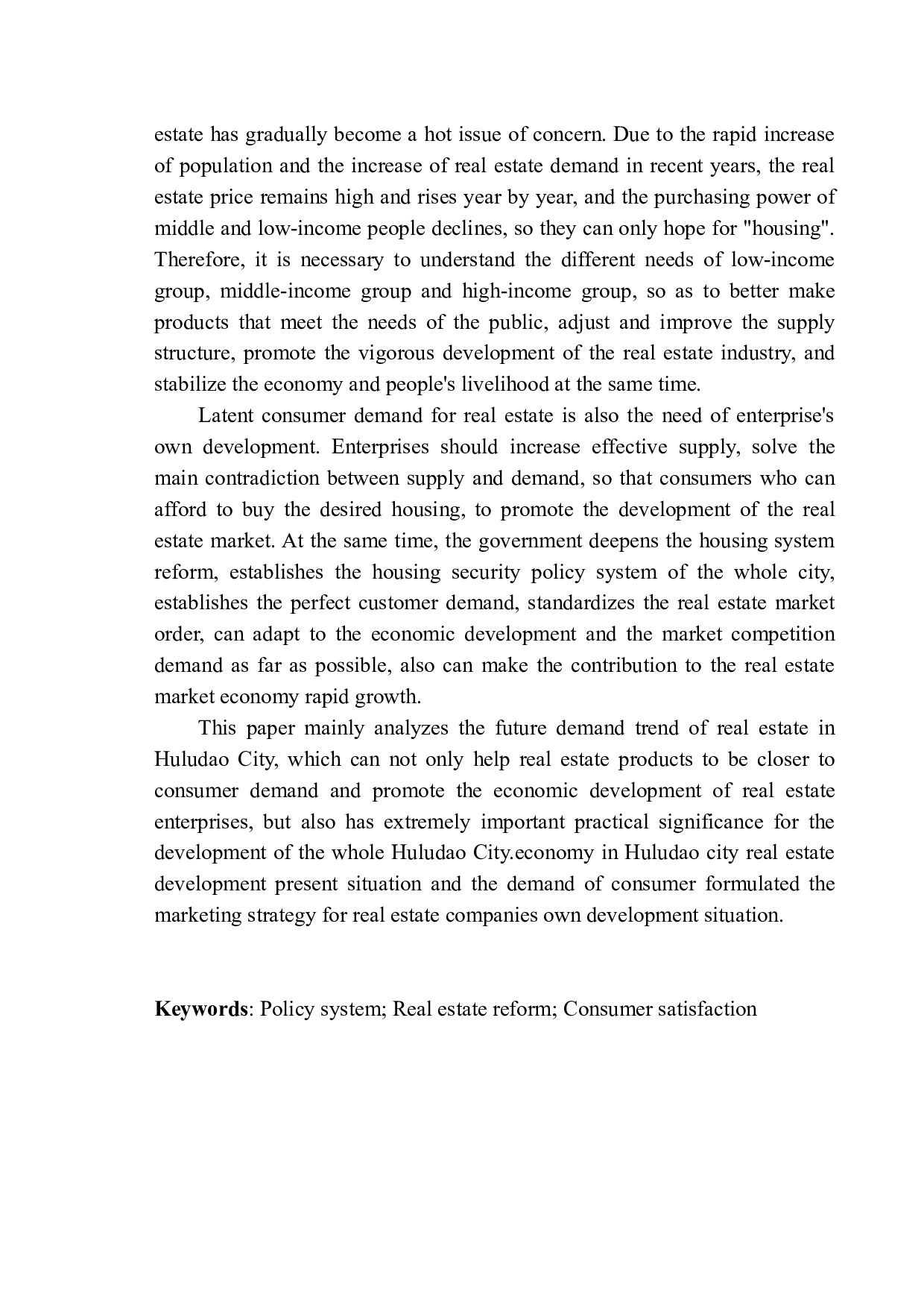 葫芦岛市房地产行业需求趋势分析&mdash;&mdash;以兴城建筑有限公司为例-12752字.docx 第3页