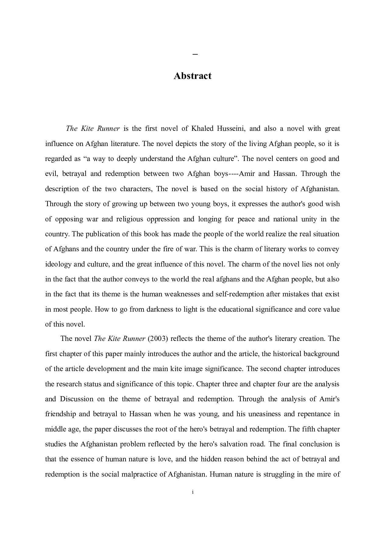 TreacheryandRedemptionamongTheKiteRunner-5562字.docx 第2页