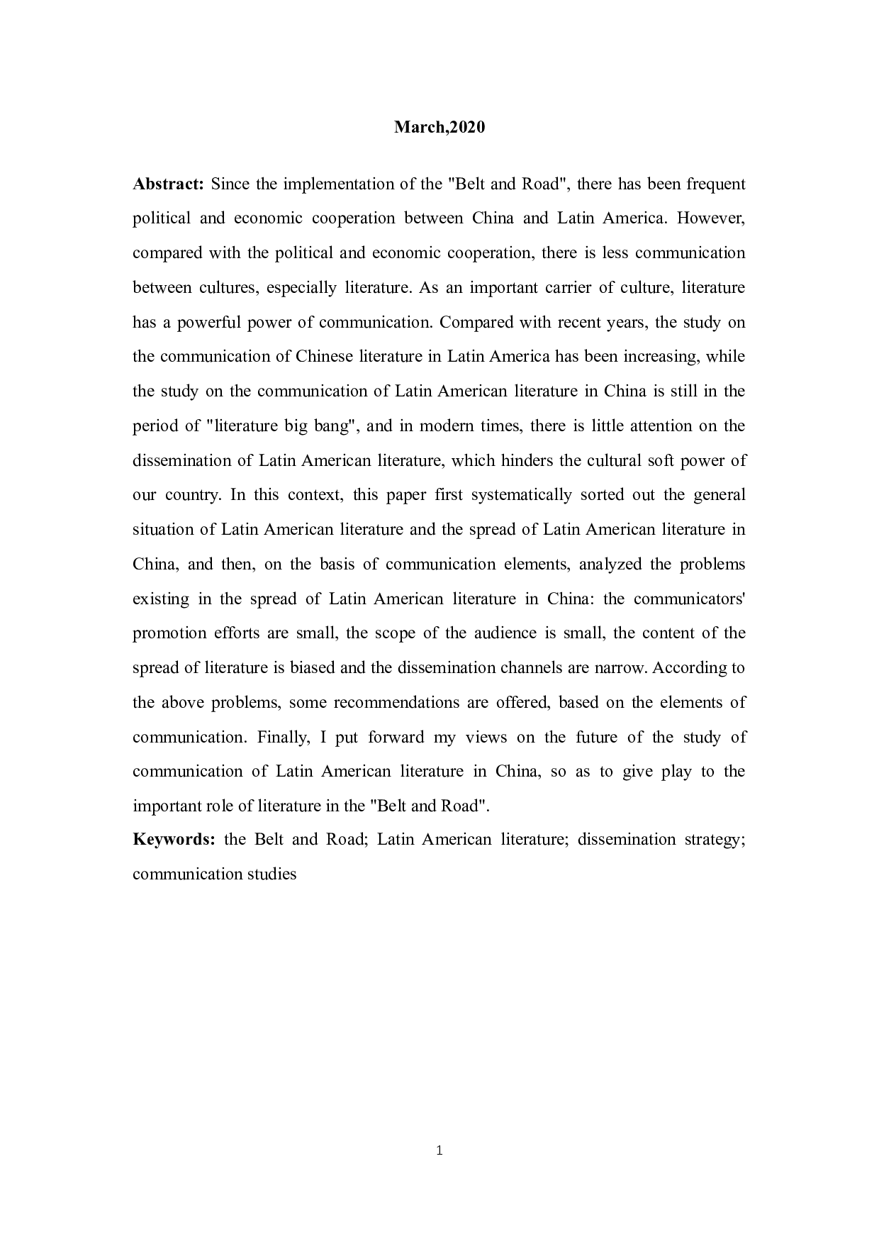 &ldquo;一带一路&rdquo;视角下拉美文学在中国传播研究-10853字.docx 第4页