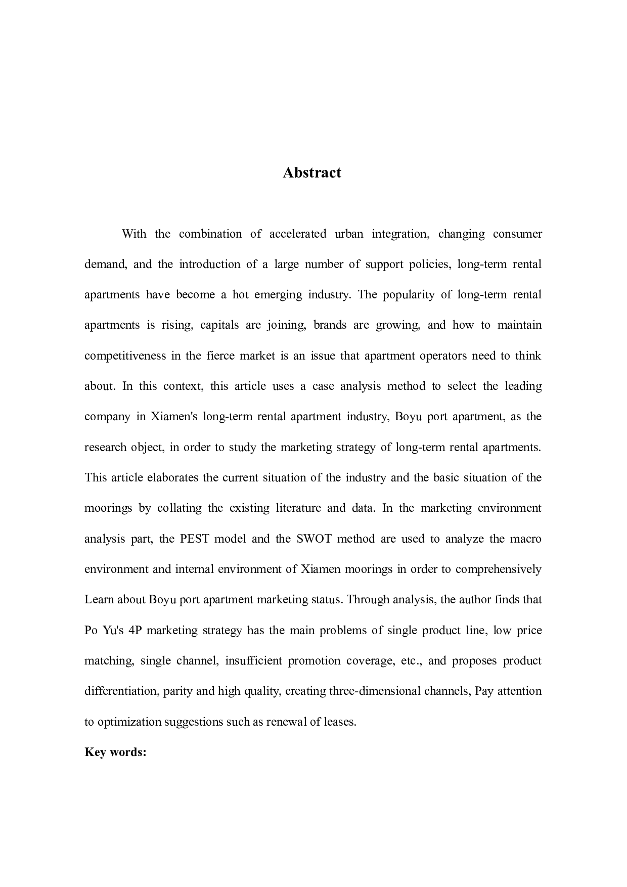 长租公寓在厦门市场的营销策略分析&mdash;&mdash;以万科泊寓为例-15417字.docx 第3页