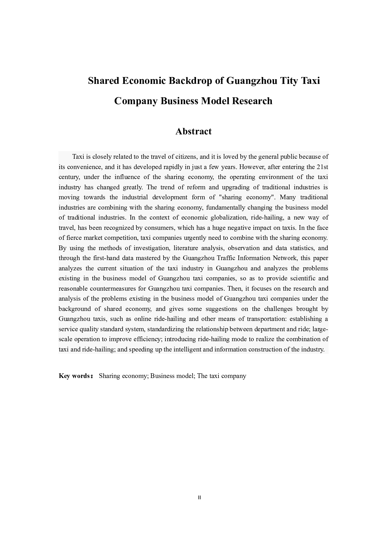 共享经济背景下广州市出租车公司经营模式研究-14129字.docx 第2页