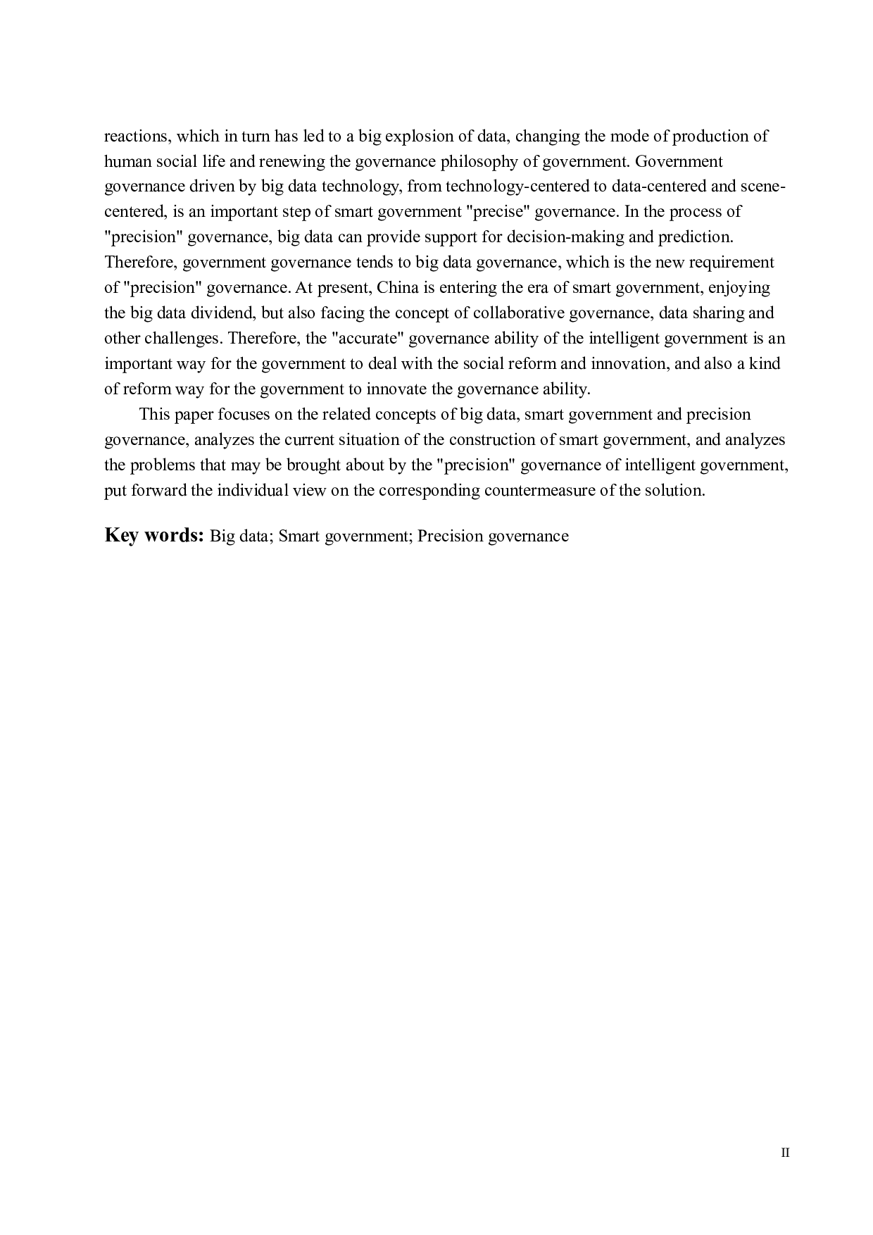 大数据视角下的智慧政府&ldquo;精准&rdquo;治理能力研究-13571字.docx 第2页