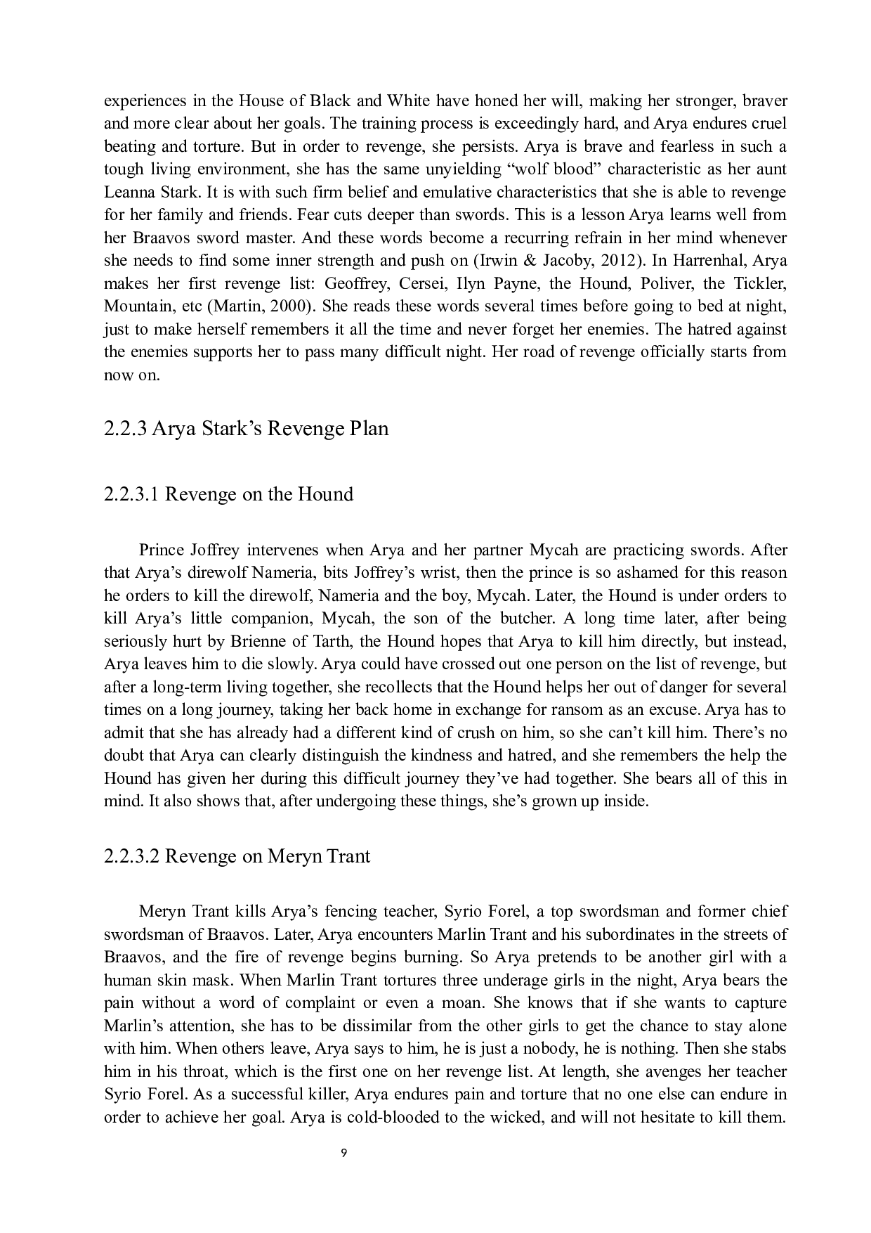 《权力的游戏》中女性形象的崛起&mdash;&mdash;以艾莉亚&middot;史塔克为例-5750字.docx 第9页