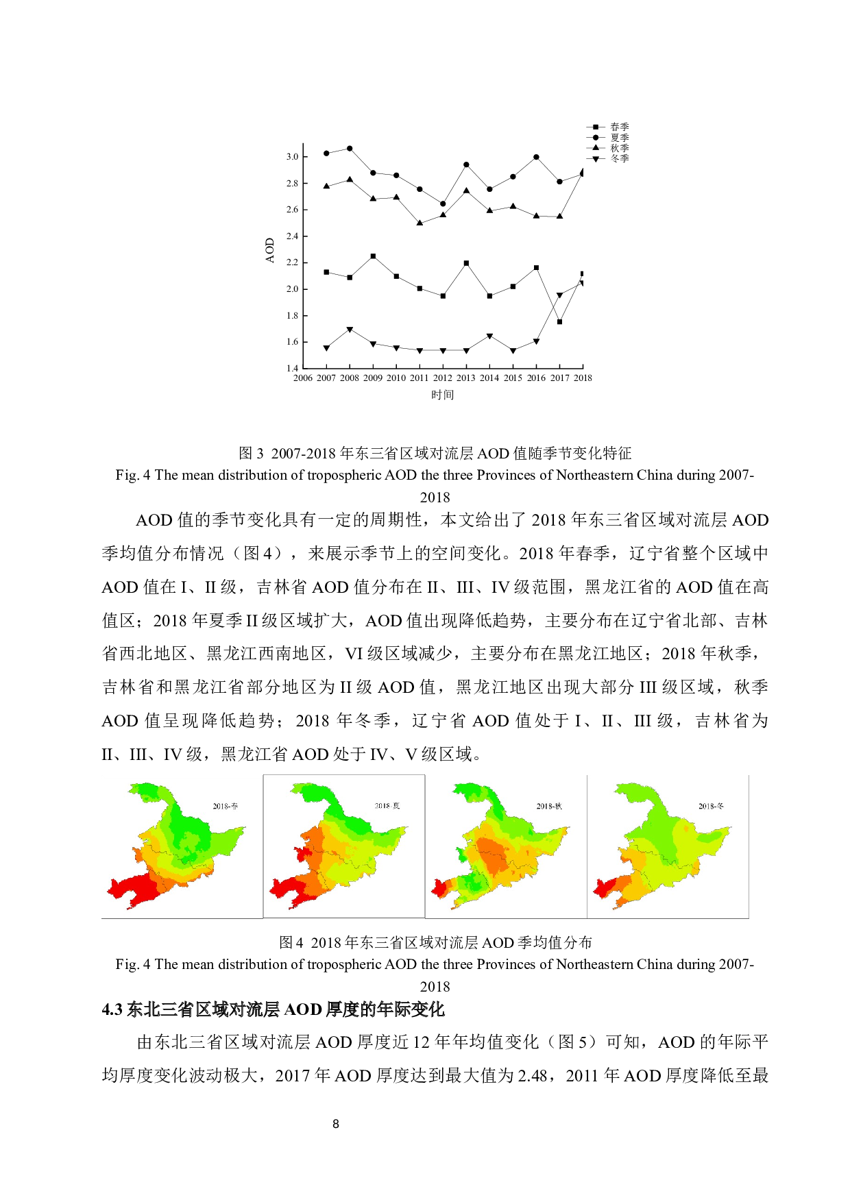 基于OMI数据的东三省AOD的分布特征及其影响因素分析-10939字.docx 第8页
