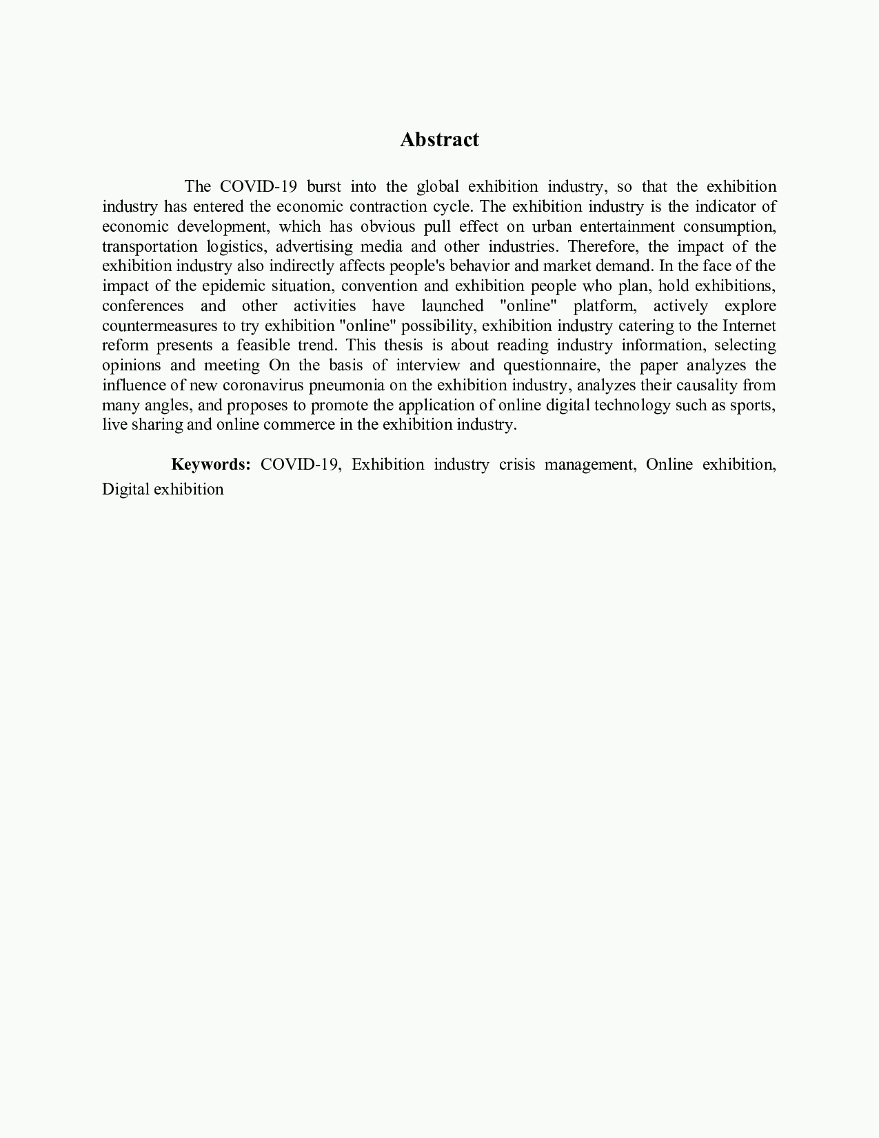 新型冠状病毒肺炎对会展业的影响及应对策略研究-14413字.docx 第2页