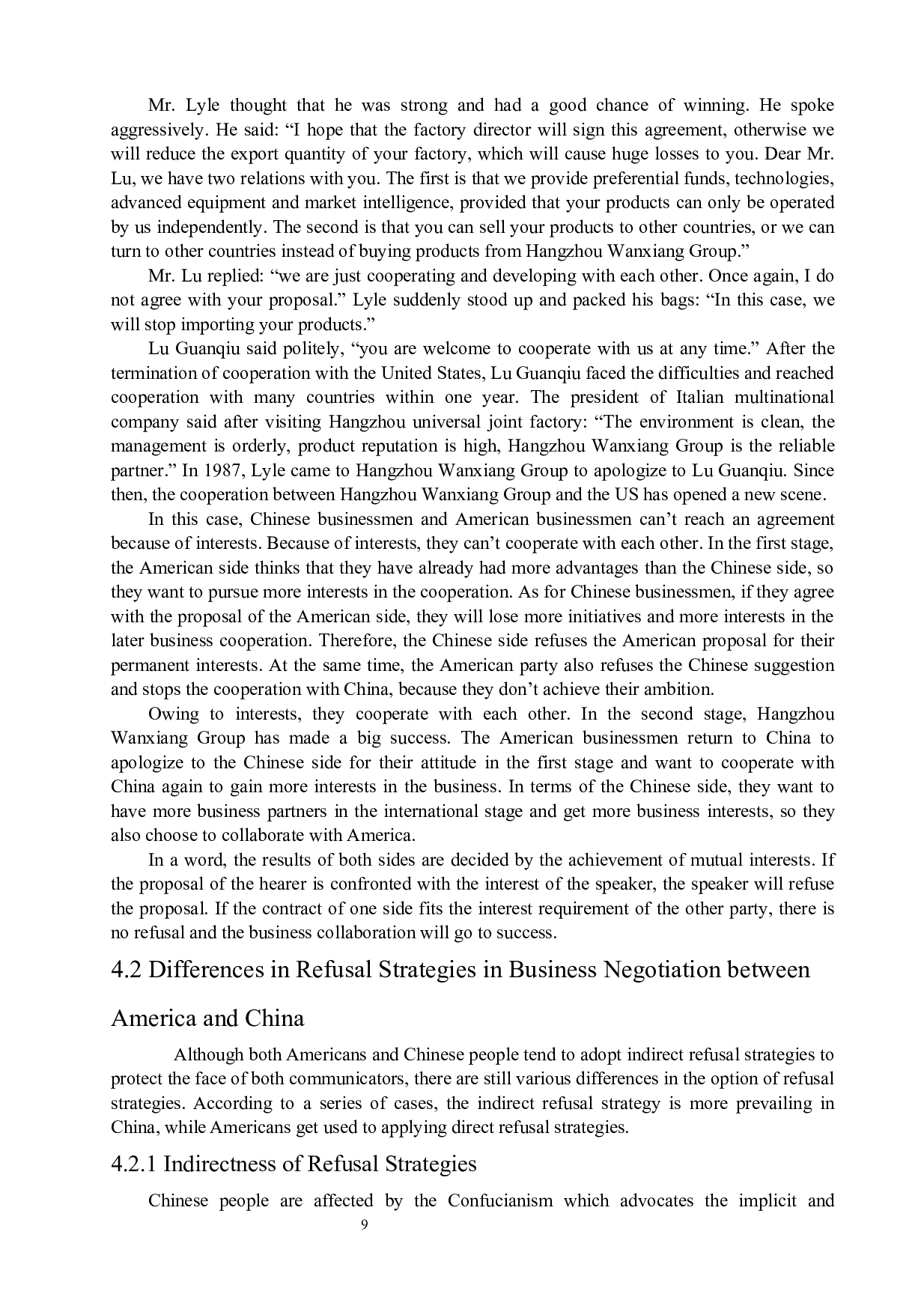 中美商务谈判中拒绝策略对比研究-5550字.docx 第10页
