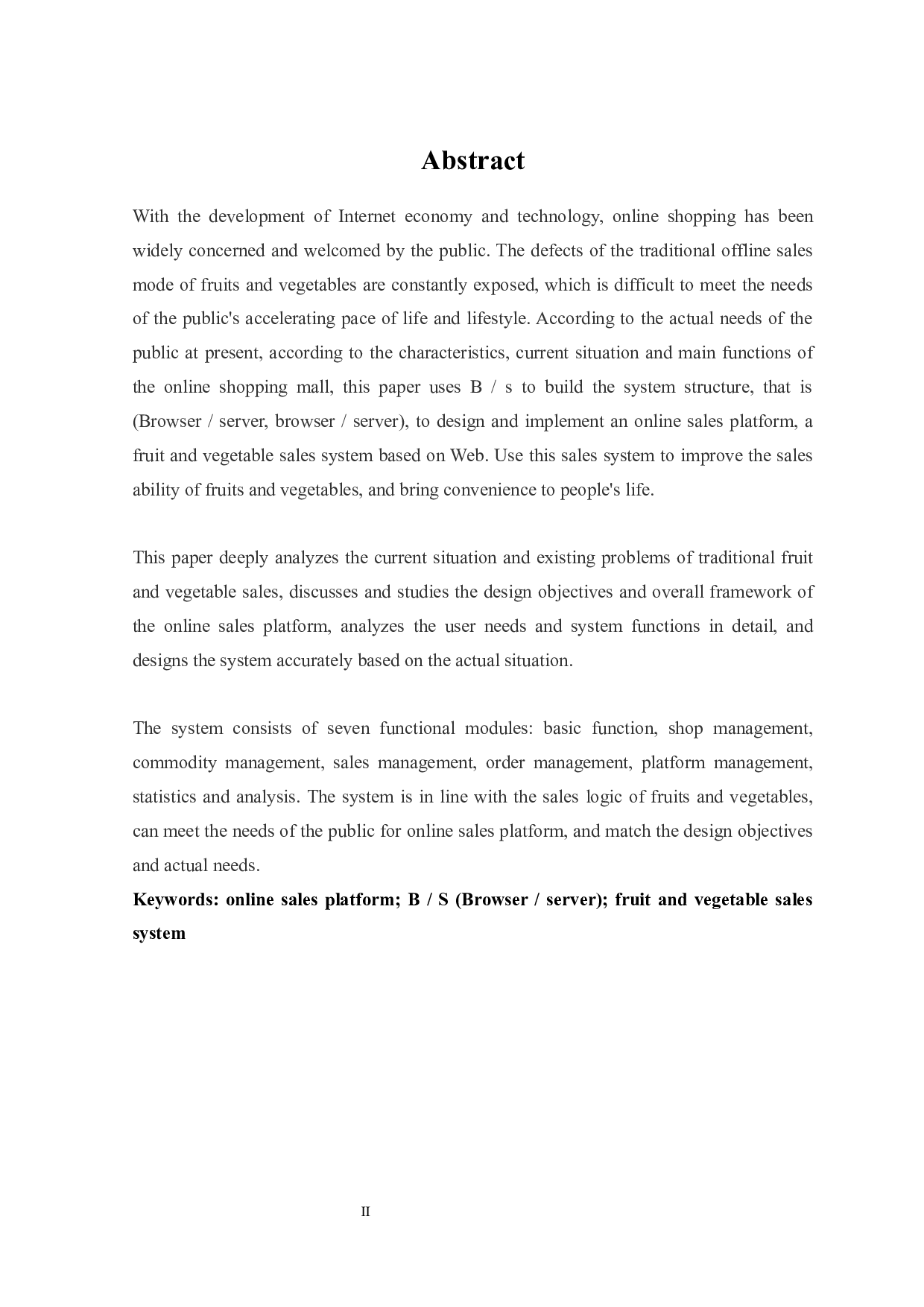 基于Web的水果蔬菜销售系统的设计与实现-20244字.docx 第2页