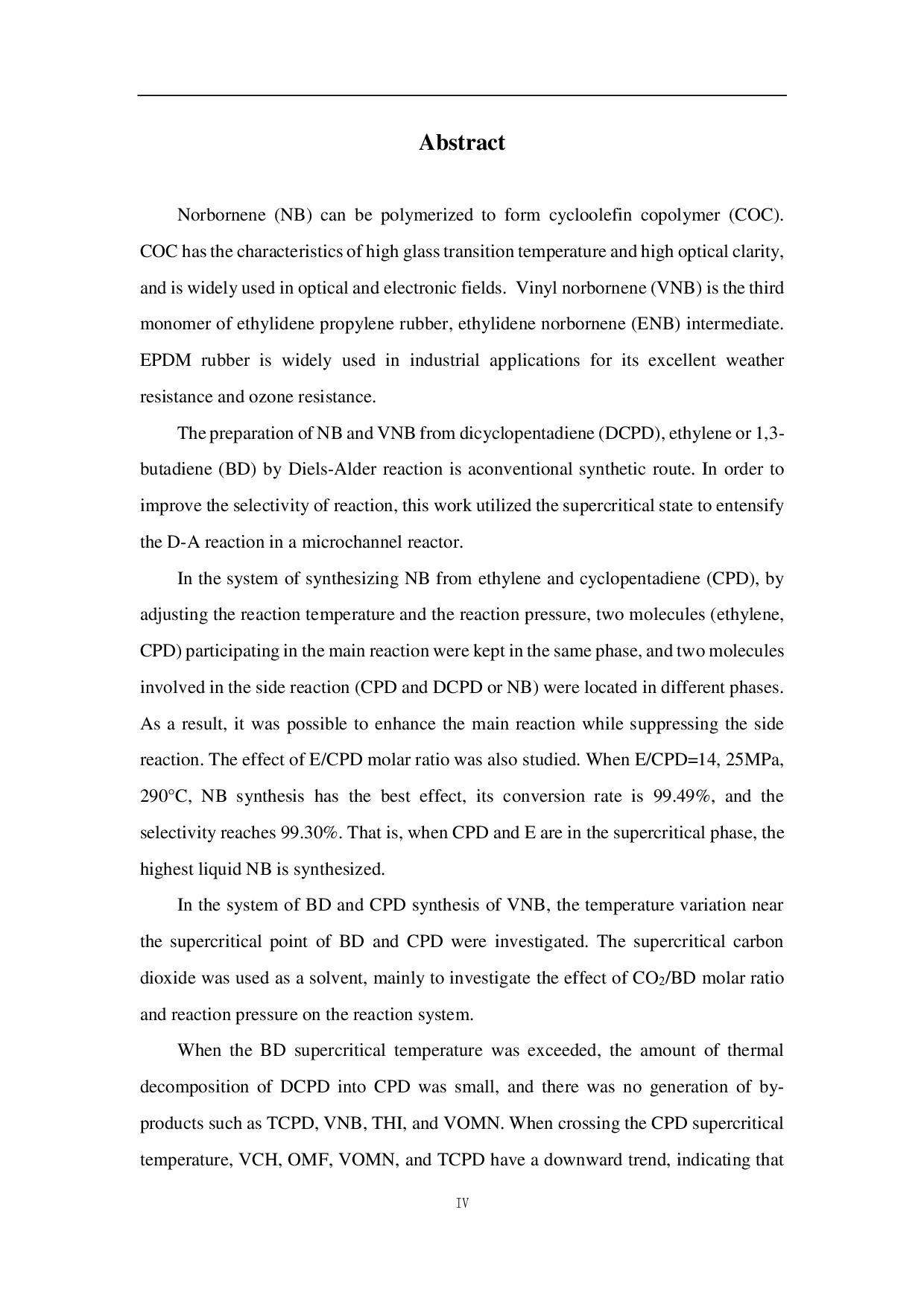 微通道反应器中超临界态制备降冰片烯和乙烯基降冰片烯-8559字.pdf 第4页
