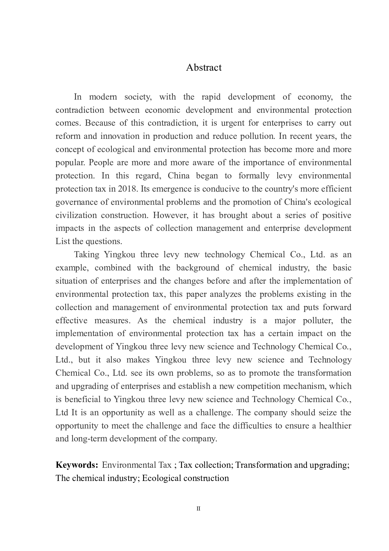 环境保护税的征收对营口三征新科技化工有限公司的影响分析.doc-10465字.docx 第3页