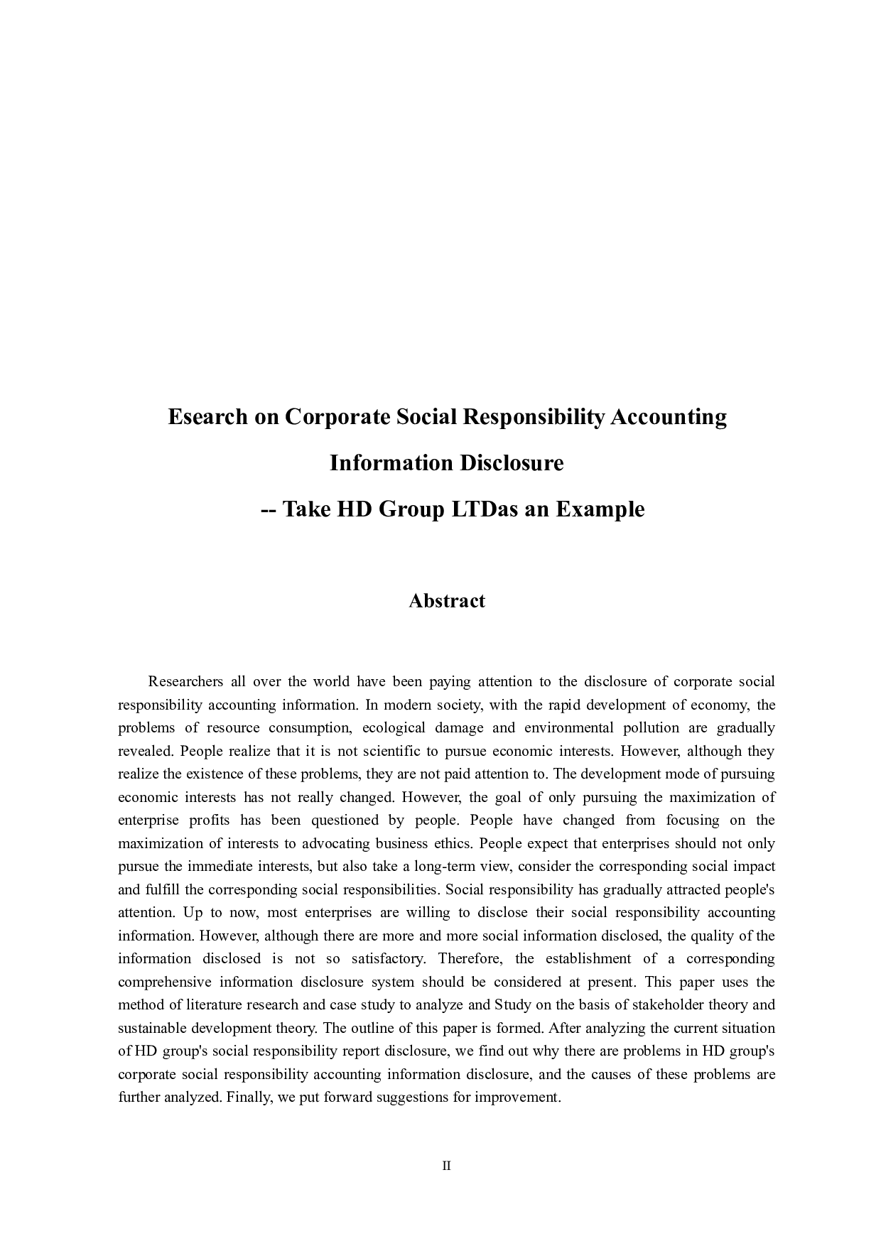 企业社会责任会计信息披露研究&mdash;以HD集团有限公司为例-12932字.docx 第2页