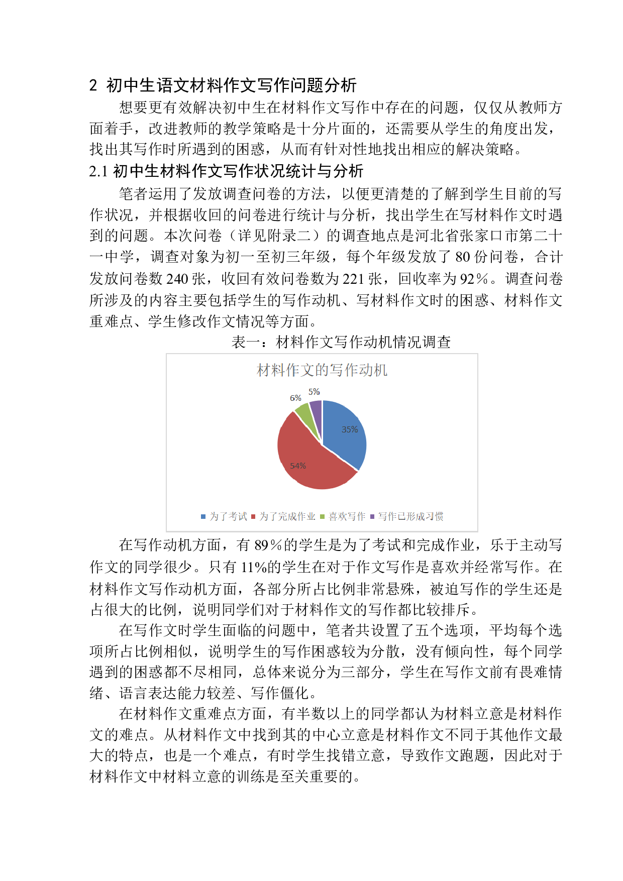 初中生语文材料作文写作中存在的问题及应对策略&mdash;&mdash;以张家口市第二十一中学为例-15000字.docx 第7页