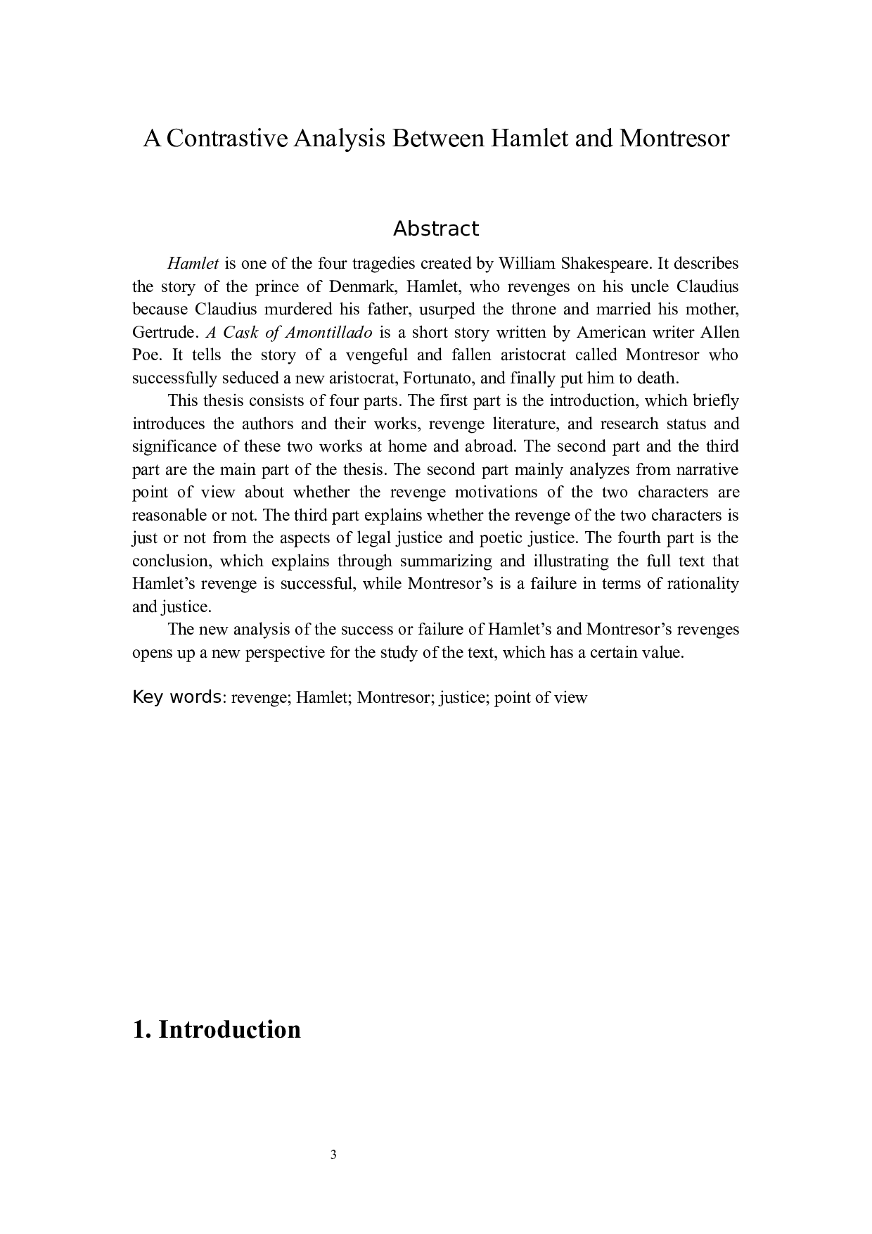 哈姆莱特与蒙特利瑟的对比分析-6700字.docx 第3页