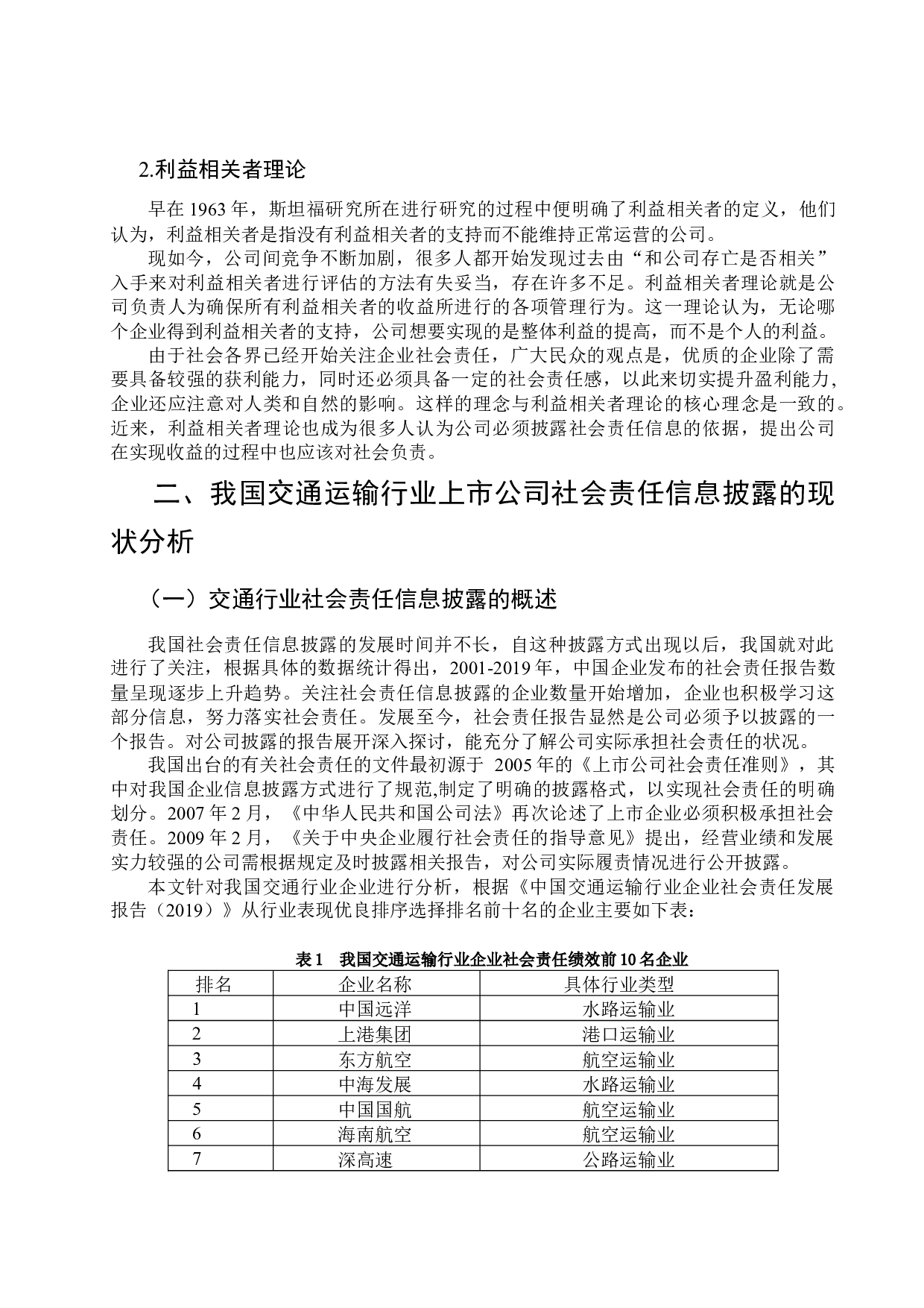 交通行业上市公司社会责任信息披露的探讨-9393字.docx 第3页