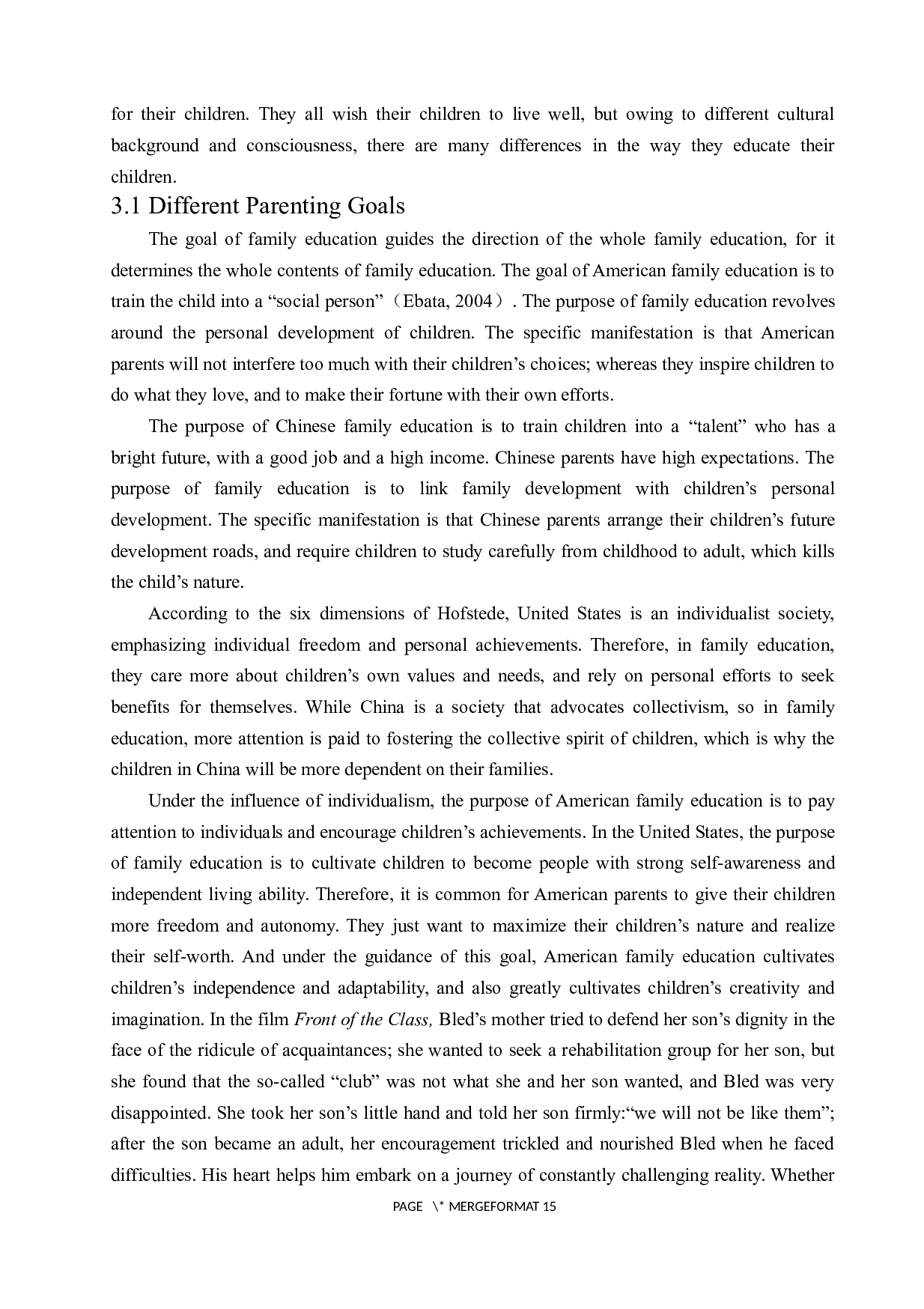 从《叫我第一名》和《孔雀》看中美家庭教育的差异 -6113字.docx 第8页