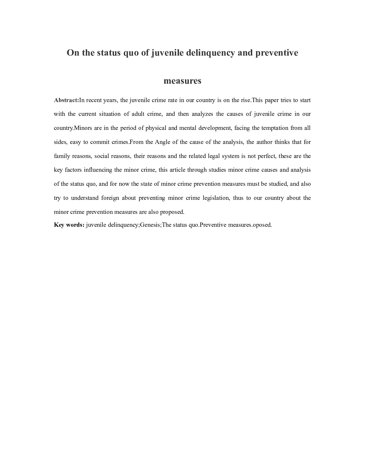 浅论未成年人犯罪的现状和预防措施-12490字.docx 第2页