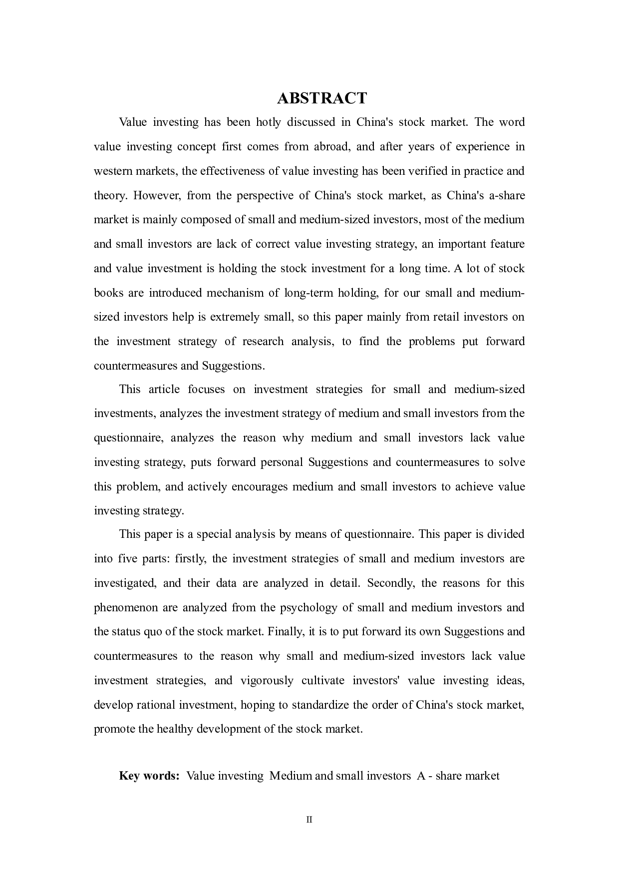 A股市场中小投资者价值投资策略的调查分析-13326字.docx 第2页