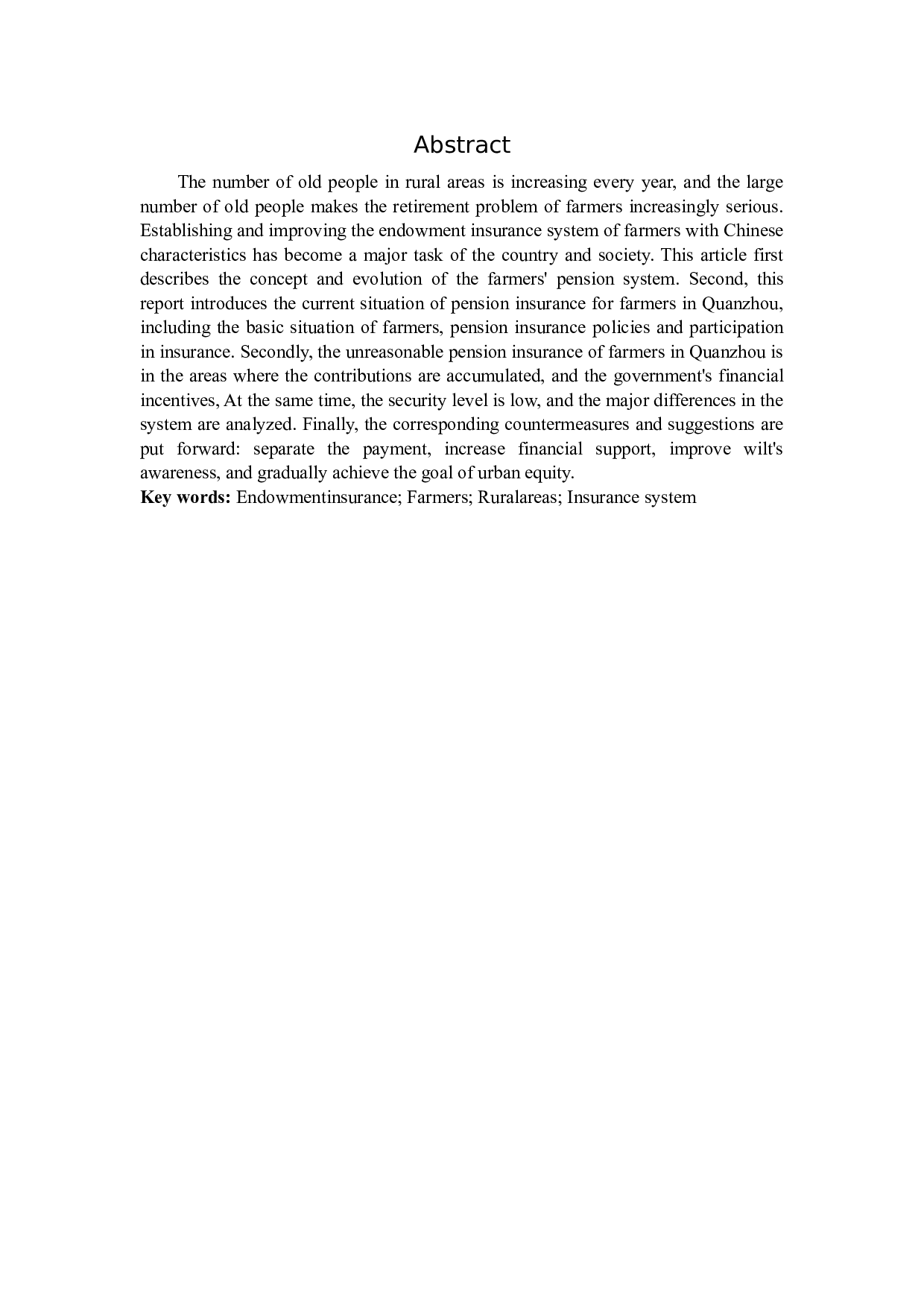 我国农民养老保险体系的研究&mdash;&mdash;以泉州地区为例-9668字.docx 第2页