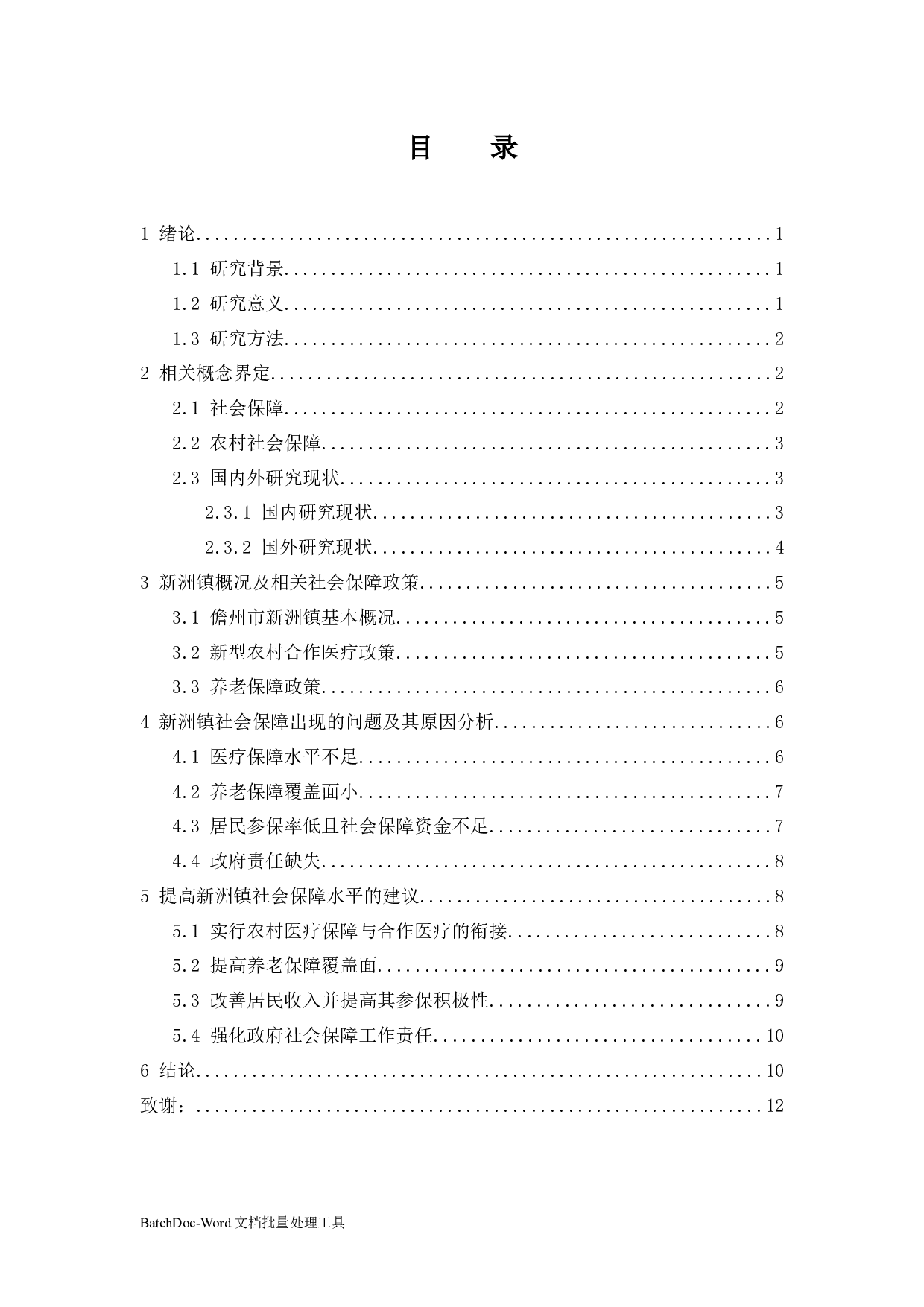 海南省儋州市新洲镇社会保障问题与对策分析.docx-9873字.docx 第1页