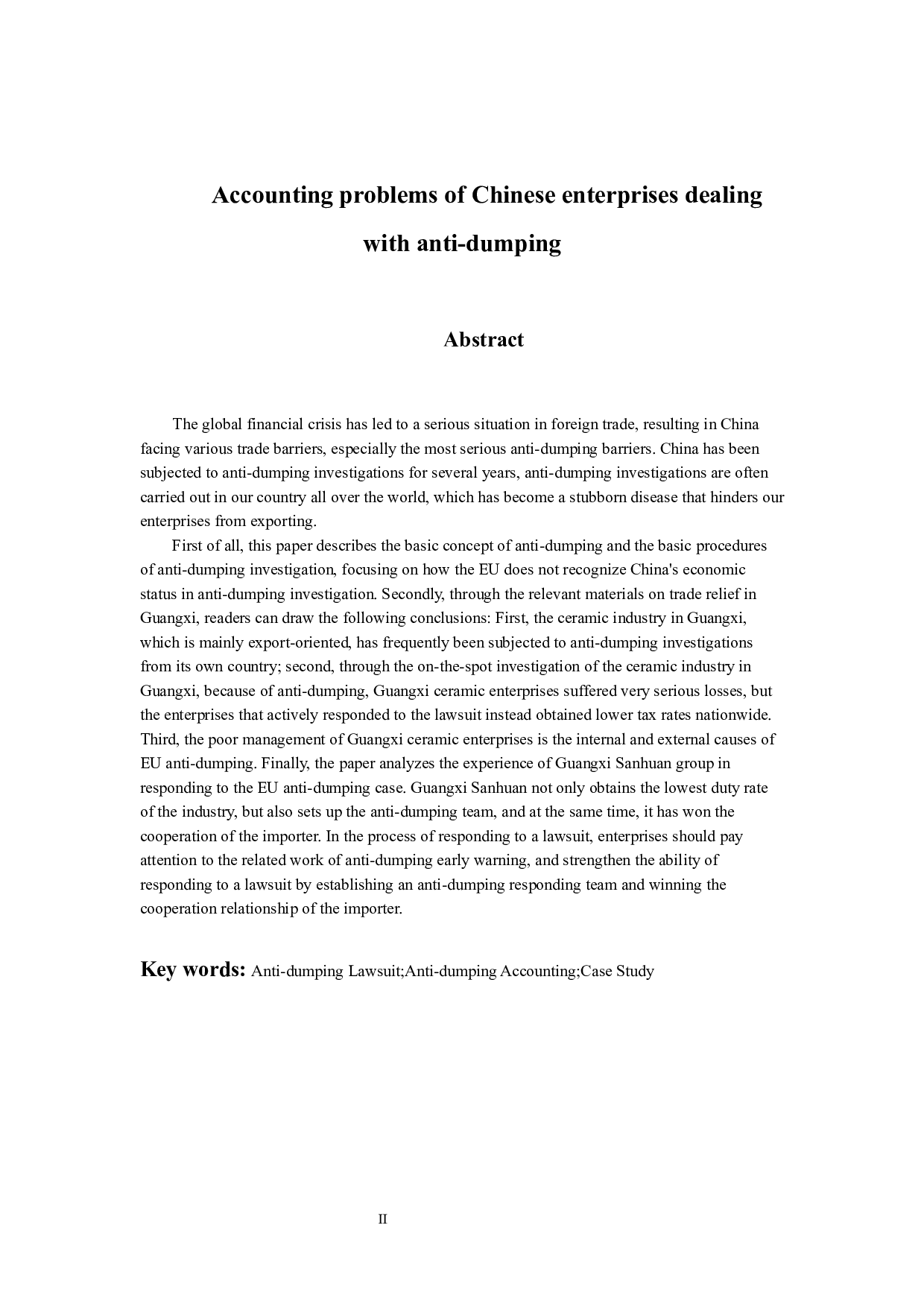 我国企业应对反倾销的会计问题-11521字.docx 第2页