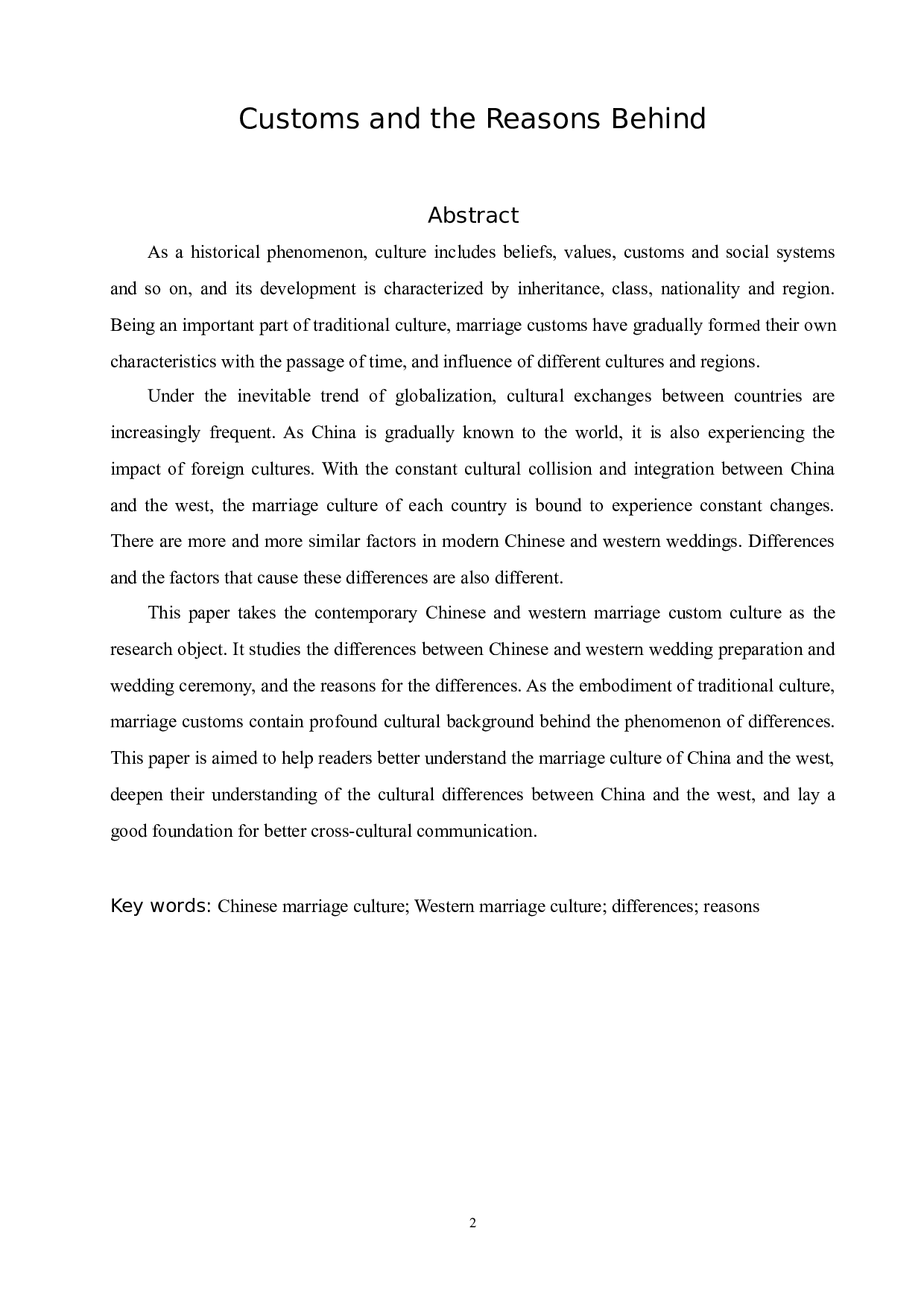 浅析当代中西方婚俗文化的差异及原因-6661字.docx 第3页