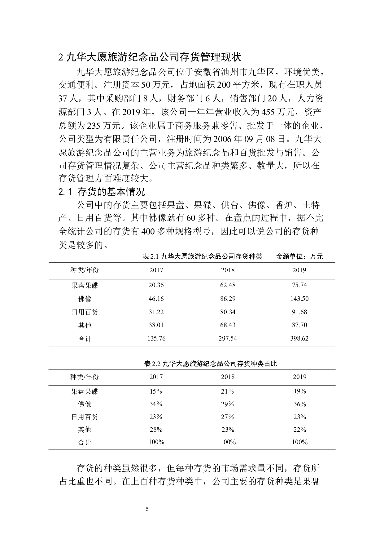 九华大愿旅游纪念品公司存货管理存在的问题及对策-10421字.docx 第8页