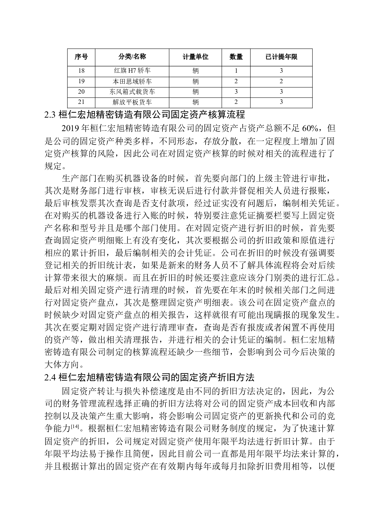 桓仁宏旭精密铸造有限公司固定资产核算存在的问题及对策-11077字.docx 第9页