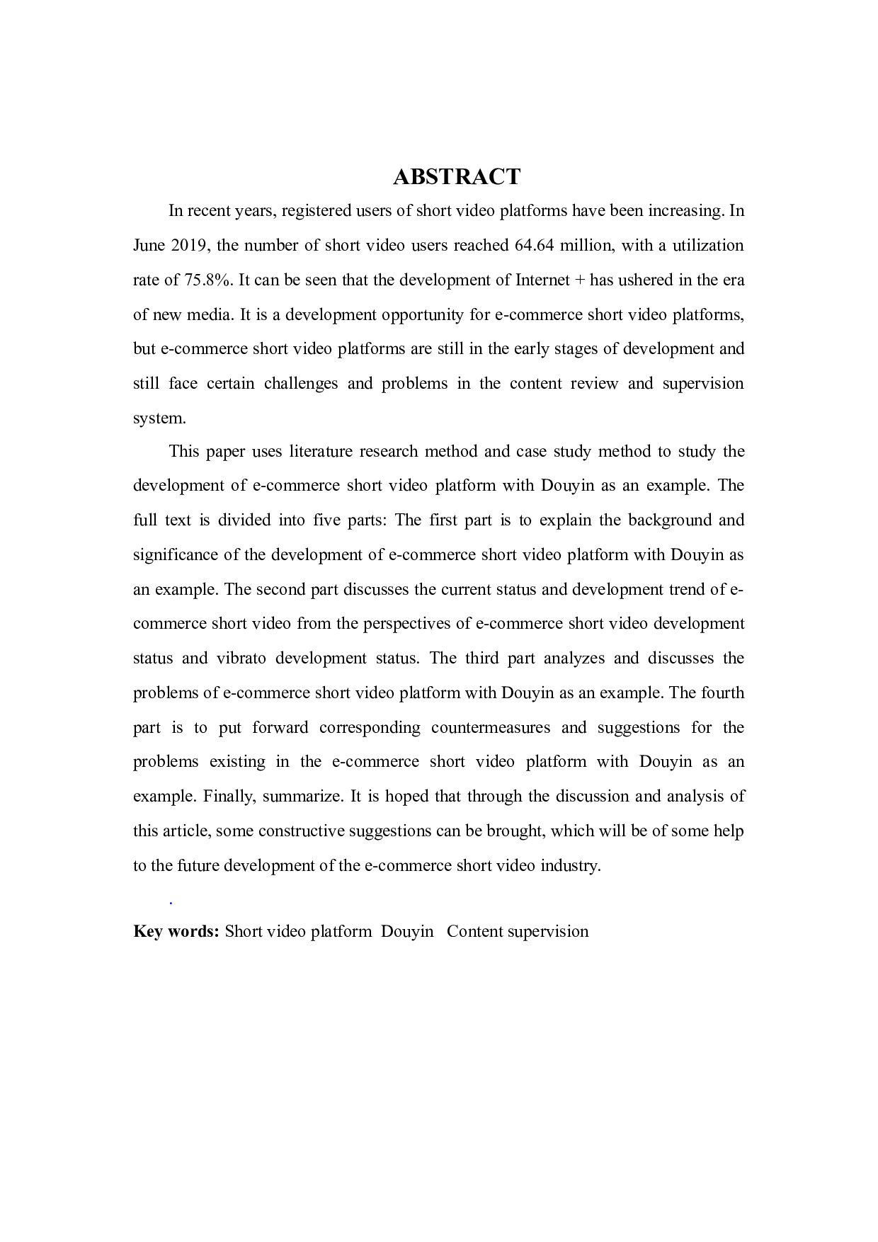 浅析电商短视频平台发展的问题及对策-9976字.docx 第2页