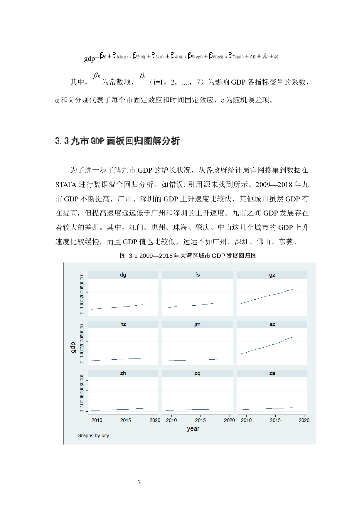 粤港澳大湾区对城市经济发展影响的实证研究-12028字.docx 第10页