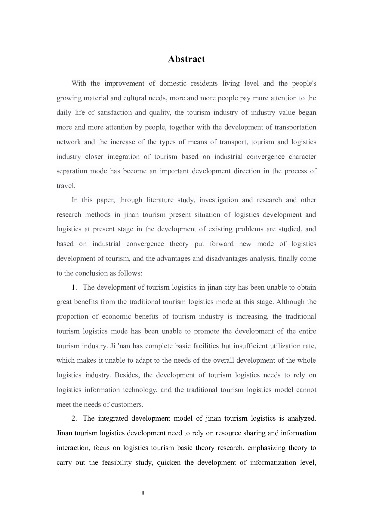 基于产业融合的旅游物流模式研究&mdash;&mdash;以济南市为例-15255字.docx 第3页