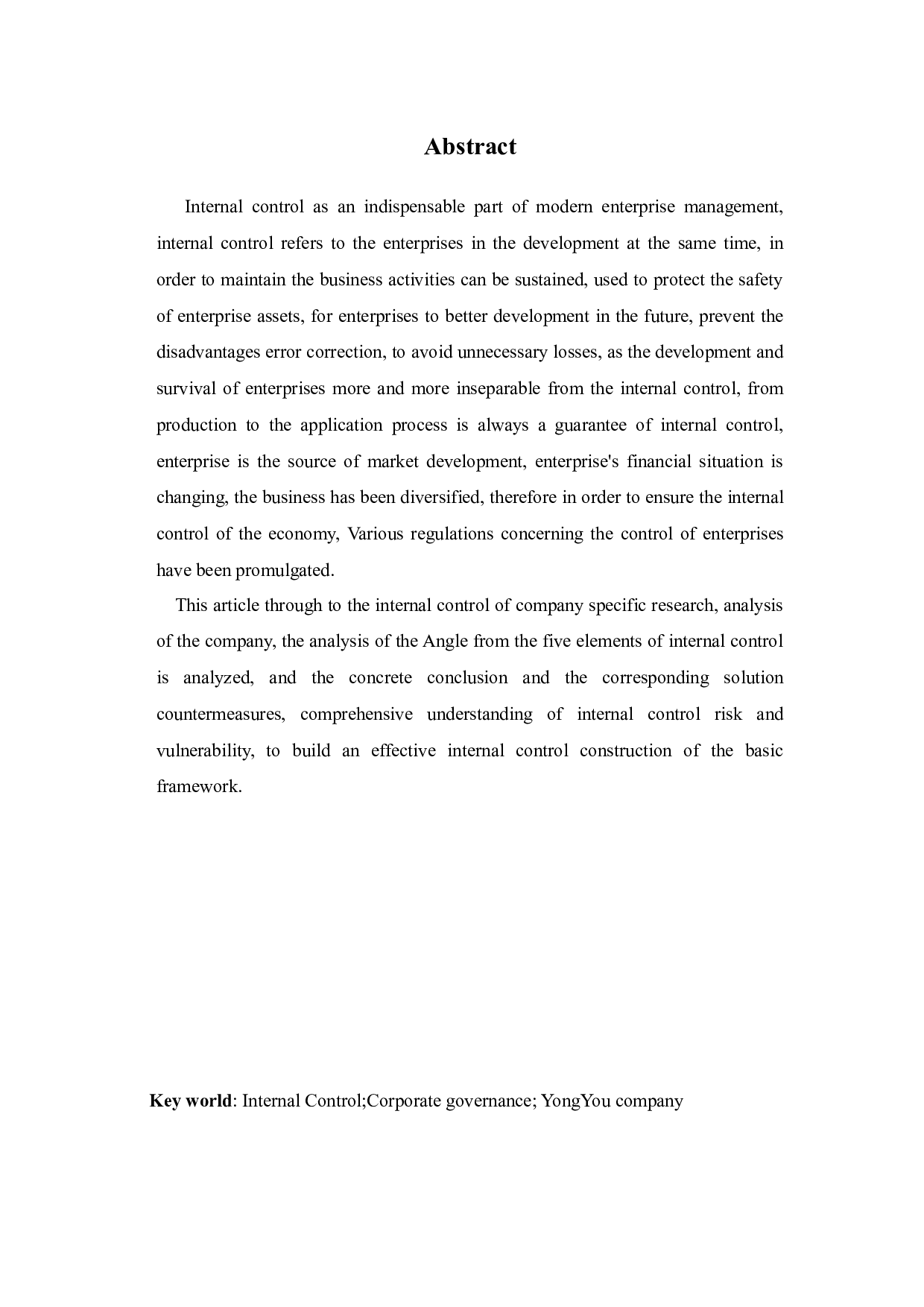 用友网络科技股份有限公司内部控制评价研究-16701字.docx 第2页