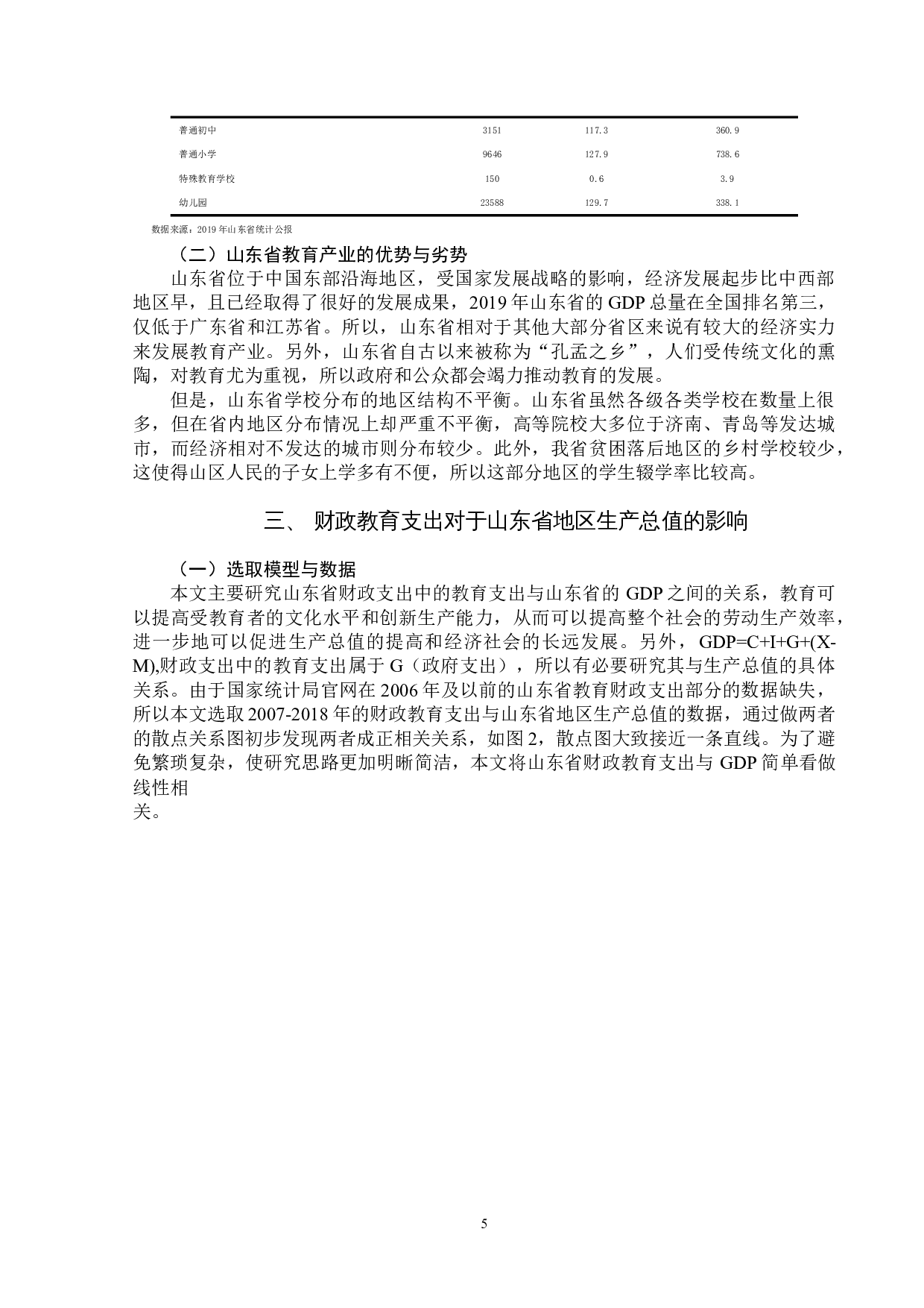 财政教育支出对经济增长的影响分析&mdash;&mdash;以山东省为例0501-6618字.docx 第5页