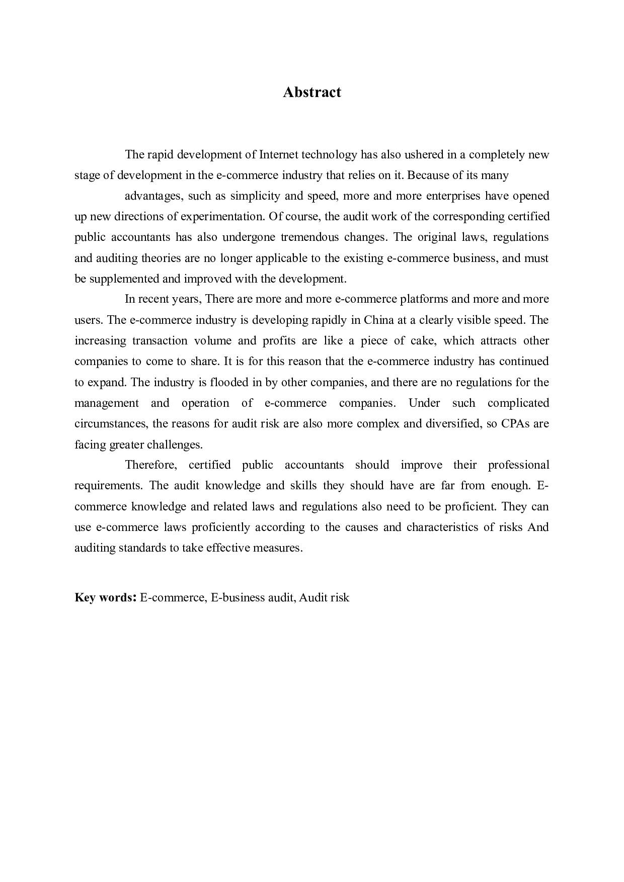 电子商务企业审计风险及防范研究-15249字.docx 第2页