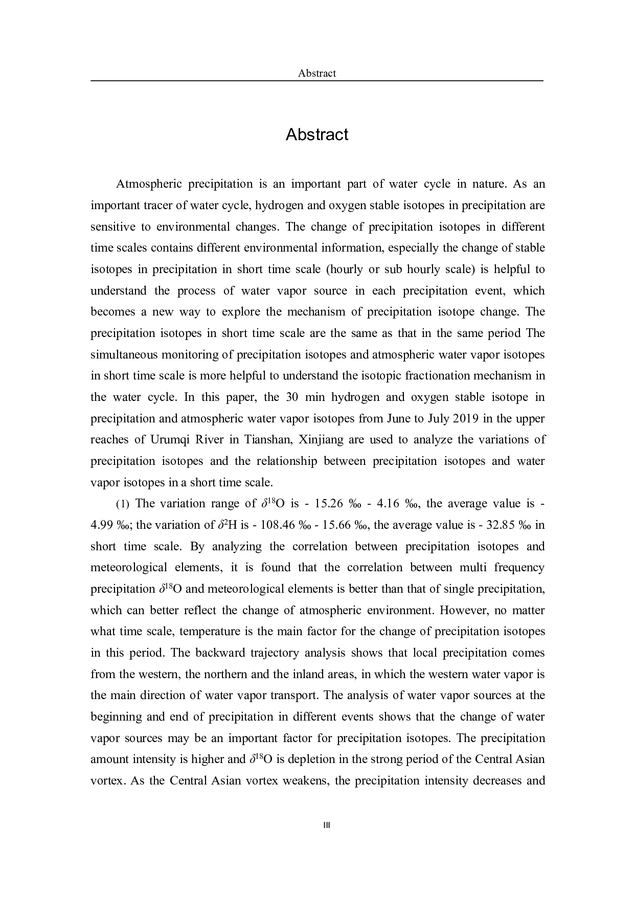 乌鲁木齐河上游短时间尺度下降水氢氧稳定同位素变化及其与水汽同位素的关系-7720字.pdf 第3页