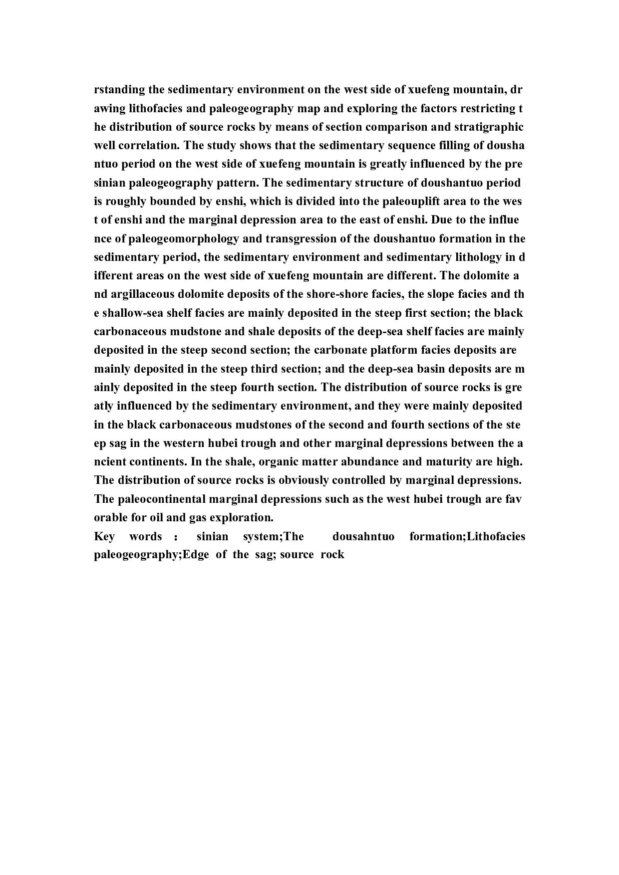 雪峰山西侧陡山沱期沉积凹陷对优质烃源岩的控制-14495字.docx 第2页