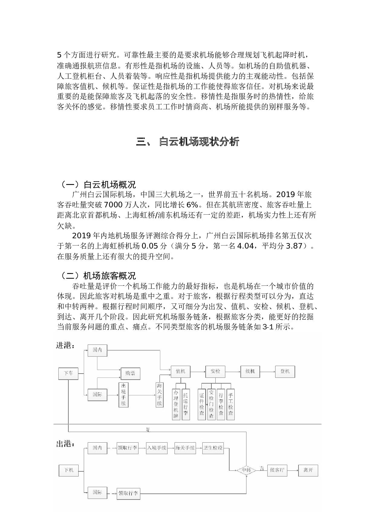 广州白云机场旅客服务质量提升策略研究-10309字.docx 第7页